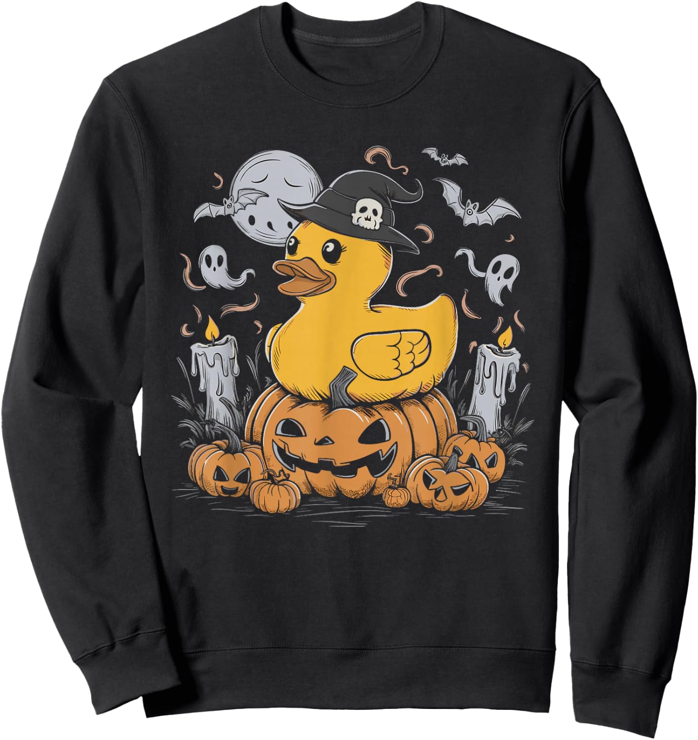 Rubber Duck Witch Rubber Duckie Costume Party Sweatshirt - Sweatshirt | Black
