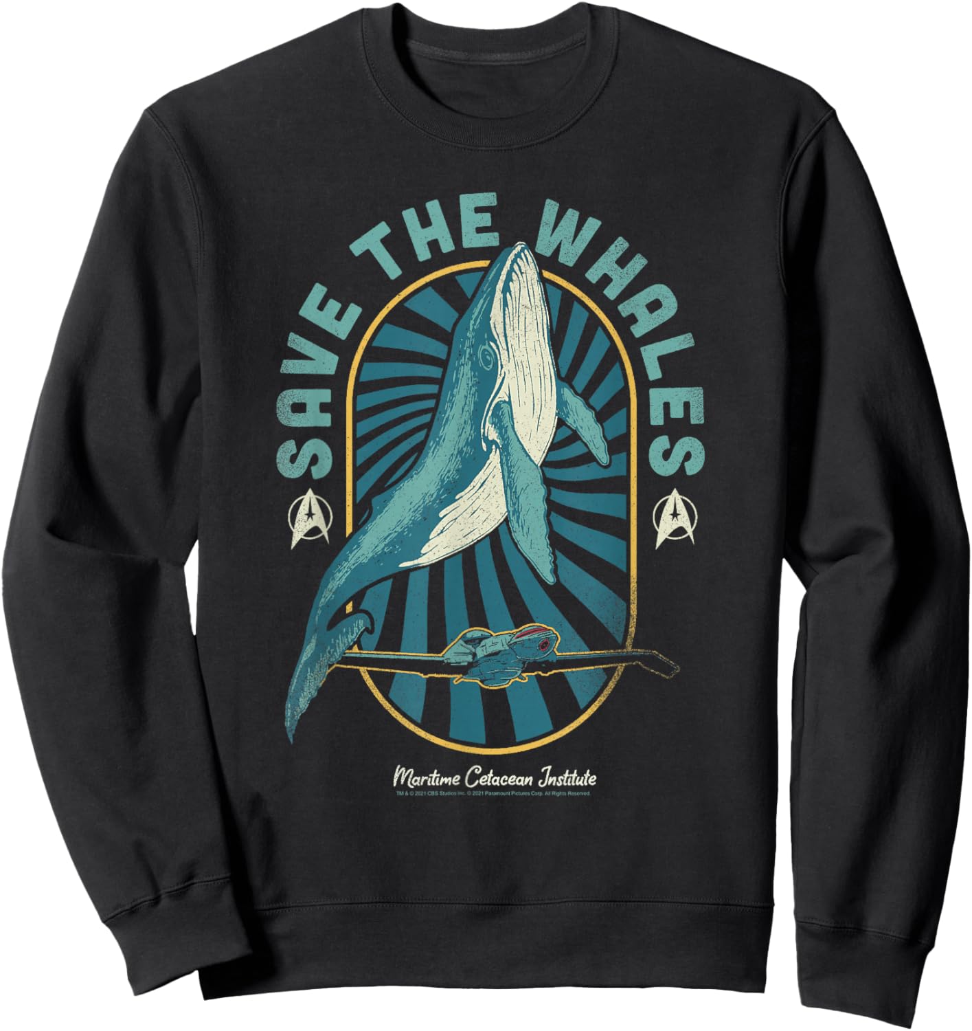 Star Trek IV: The Voyage Home Save The Whales Collection , black Sweatshirt - Sweatshirt | Black