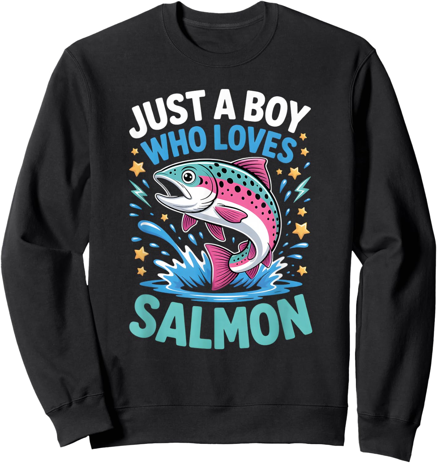 Boys Salmon Sweatshirt - Sweatshirt | Black