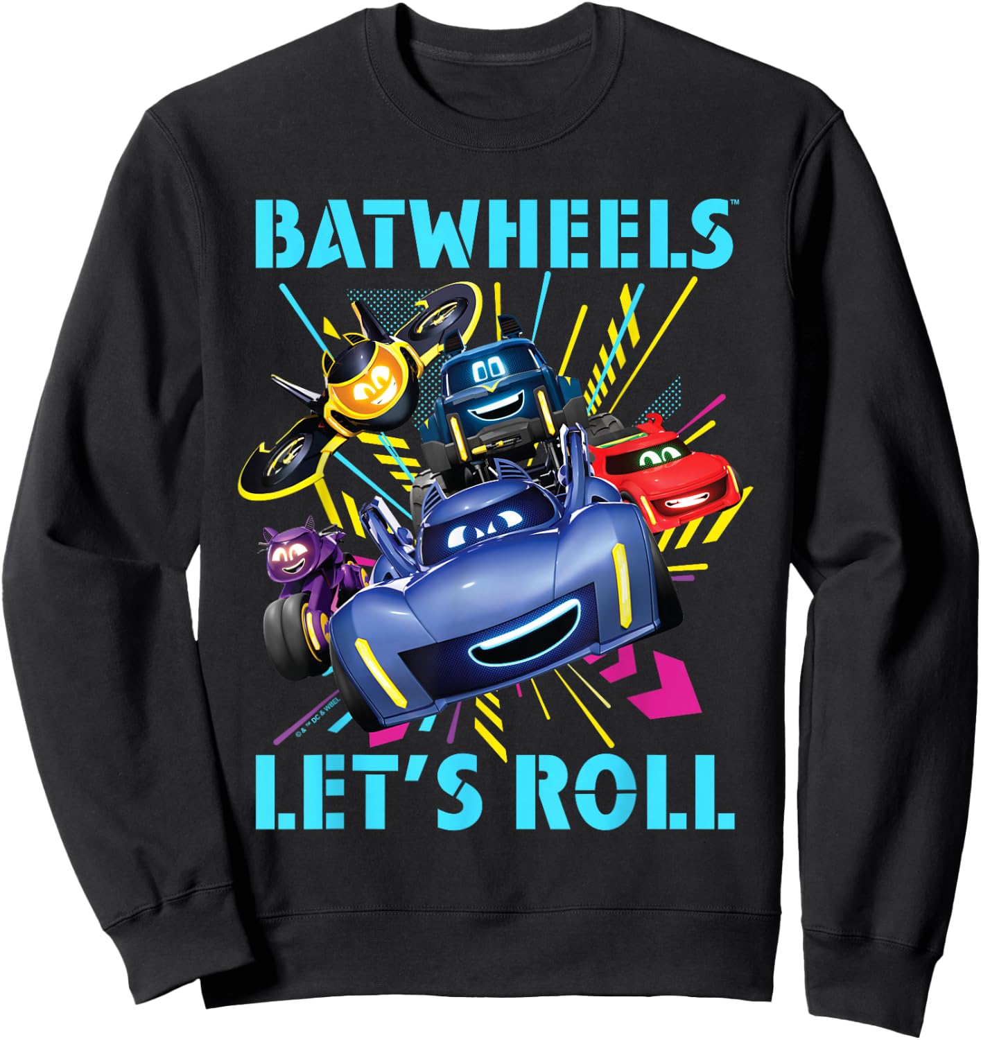 Batman Batwheels Lets Roll Team , blue Sweatshirt - Sweatshirt | Black