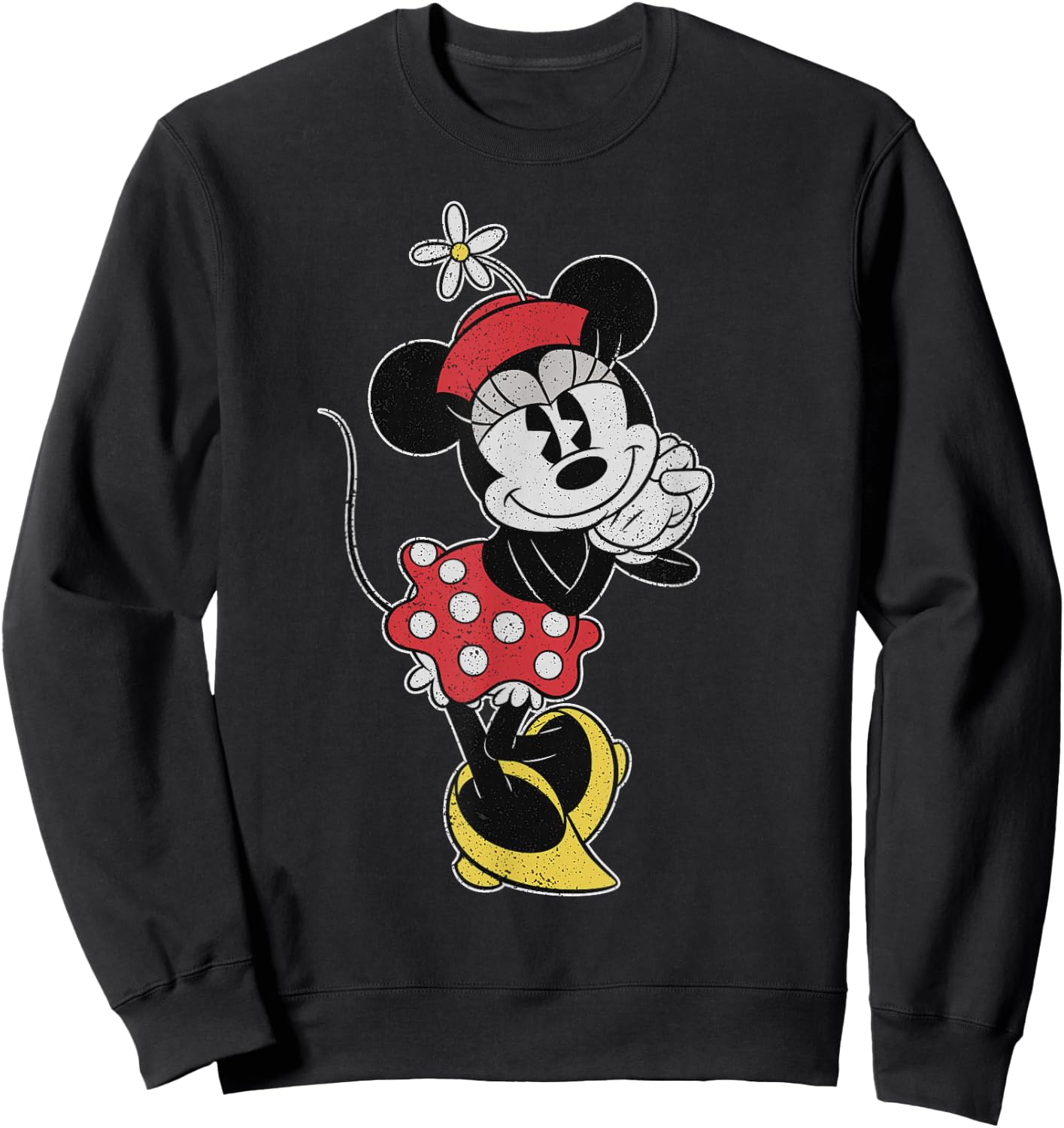 Disney Vintage Minnie Mouse Sweetheart Pose Small Sweatshirt - Sweatshirt | Black