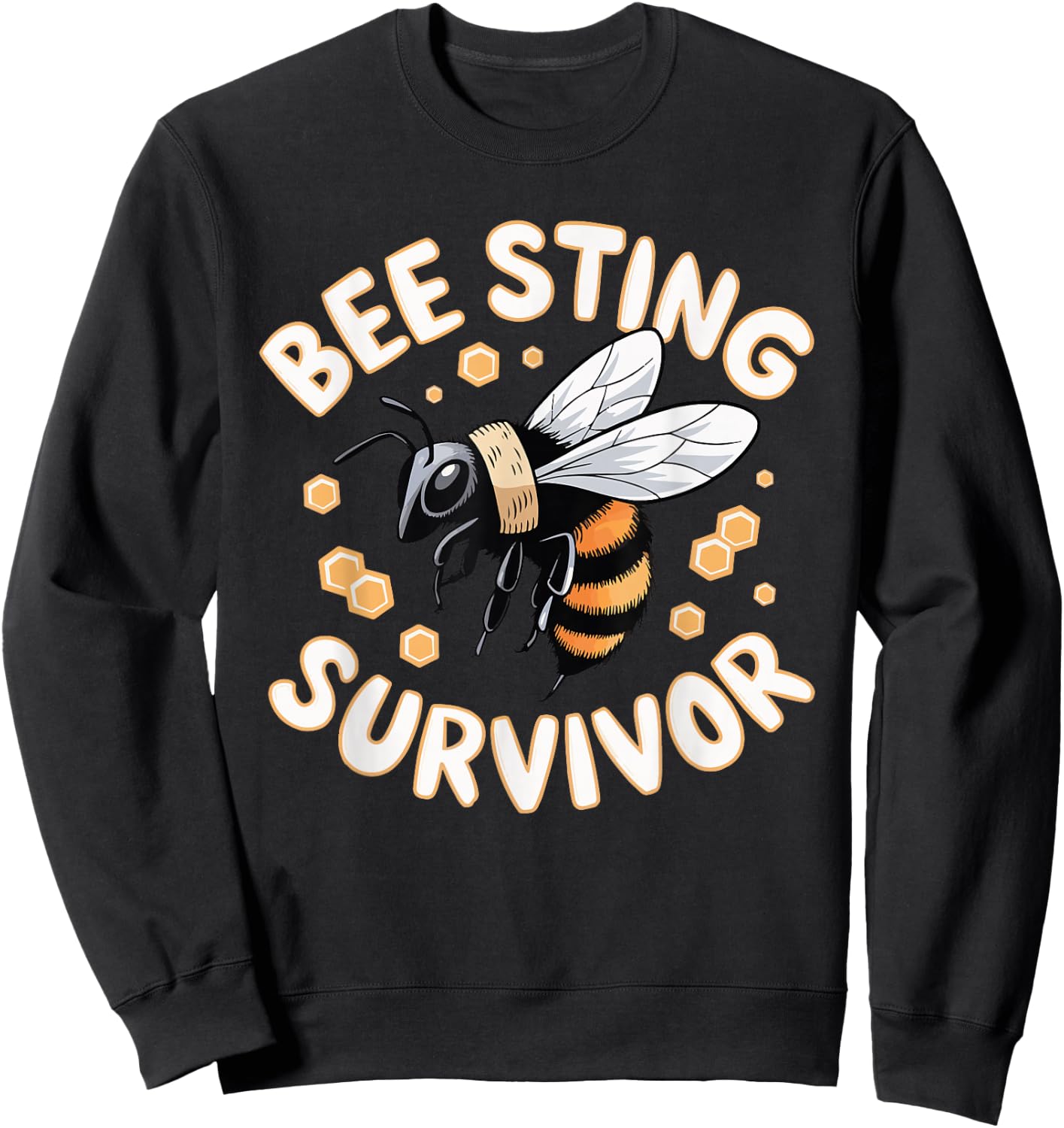 Bee Sting Survivor Sweatshirt - Sweatshirt | Black