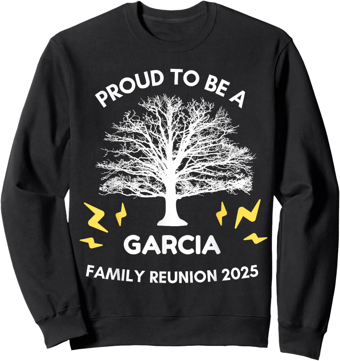 2025 GARCIA Family Reunion Gathering Family Tree Matching Sweatshirt - Sweatshirt | Black