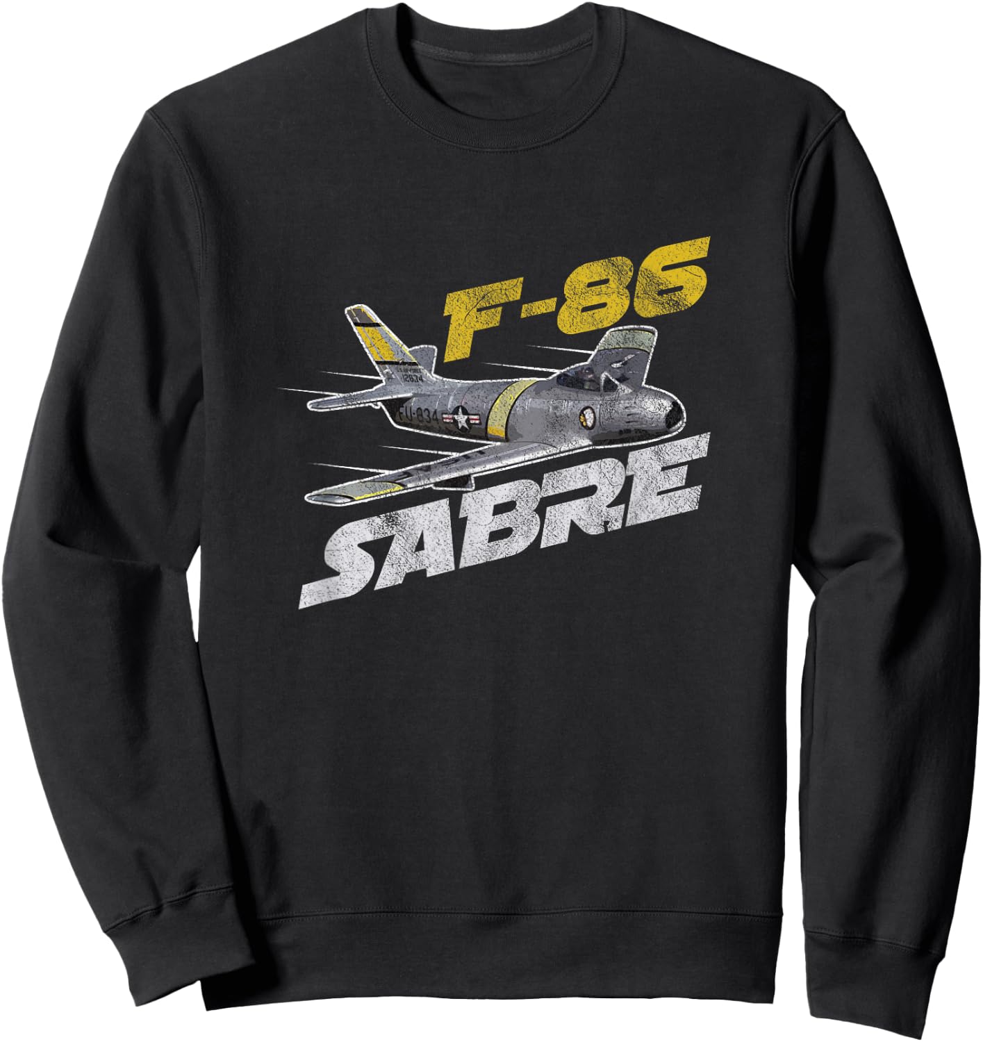 F-86 Sabre Jet Shirt Vintage Machine Veteran Pilot Sweatshirt - Sweatshirt | Black
