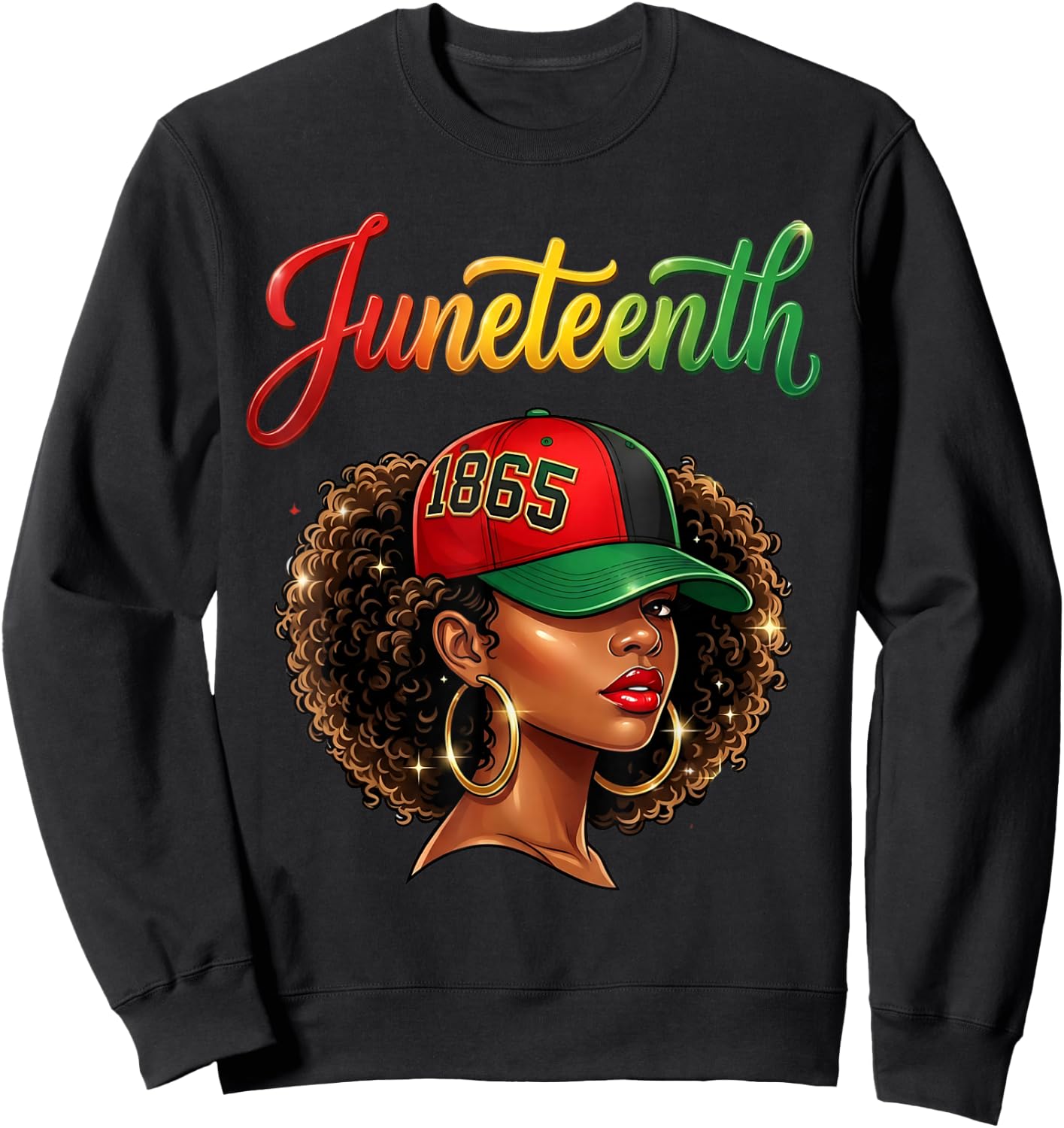 Juneteenth Black Women 1865 Sweatshirt - Sweatshirt | Black
