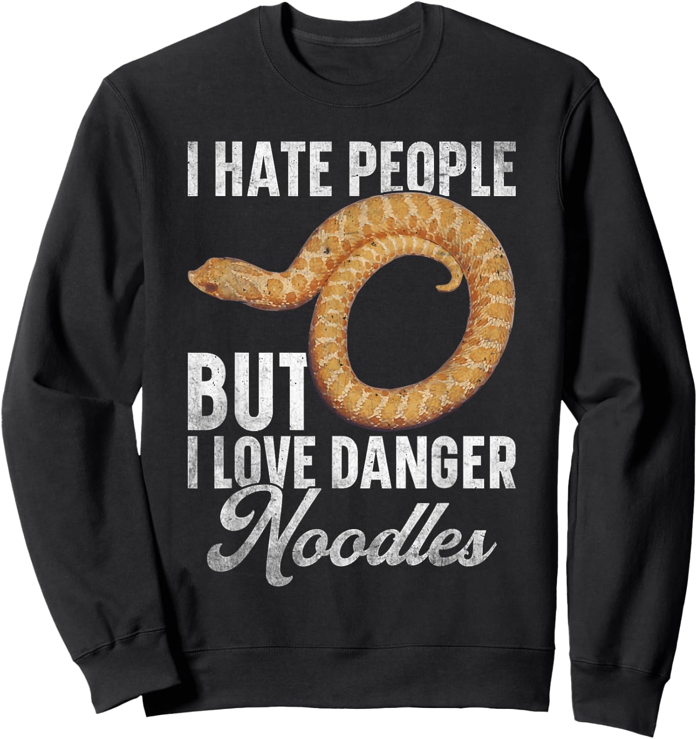 Hognose Snake Hide Stuffed Animal Ring Hognose Snake Sweatshirt - Sweatshirt | Black