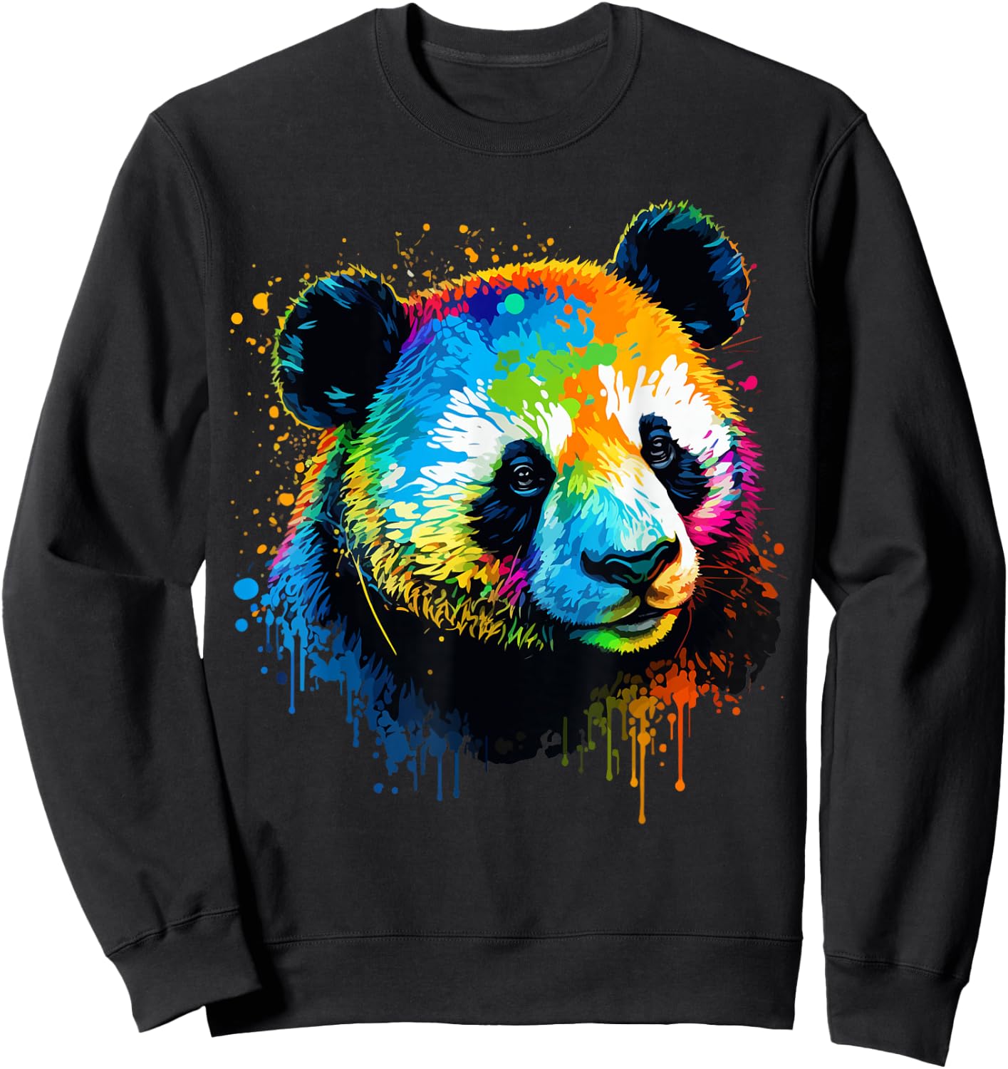 Watercolor Panda Sweatshirt - Sweatshirt | Black