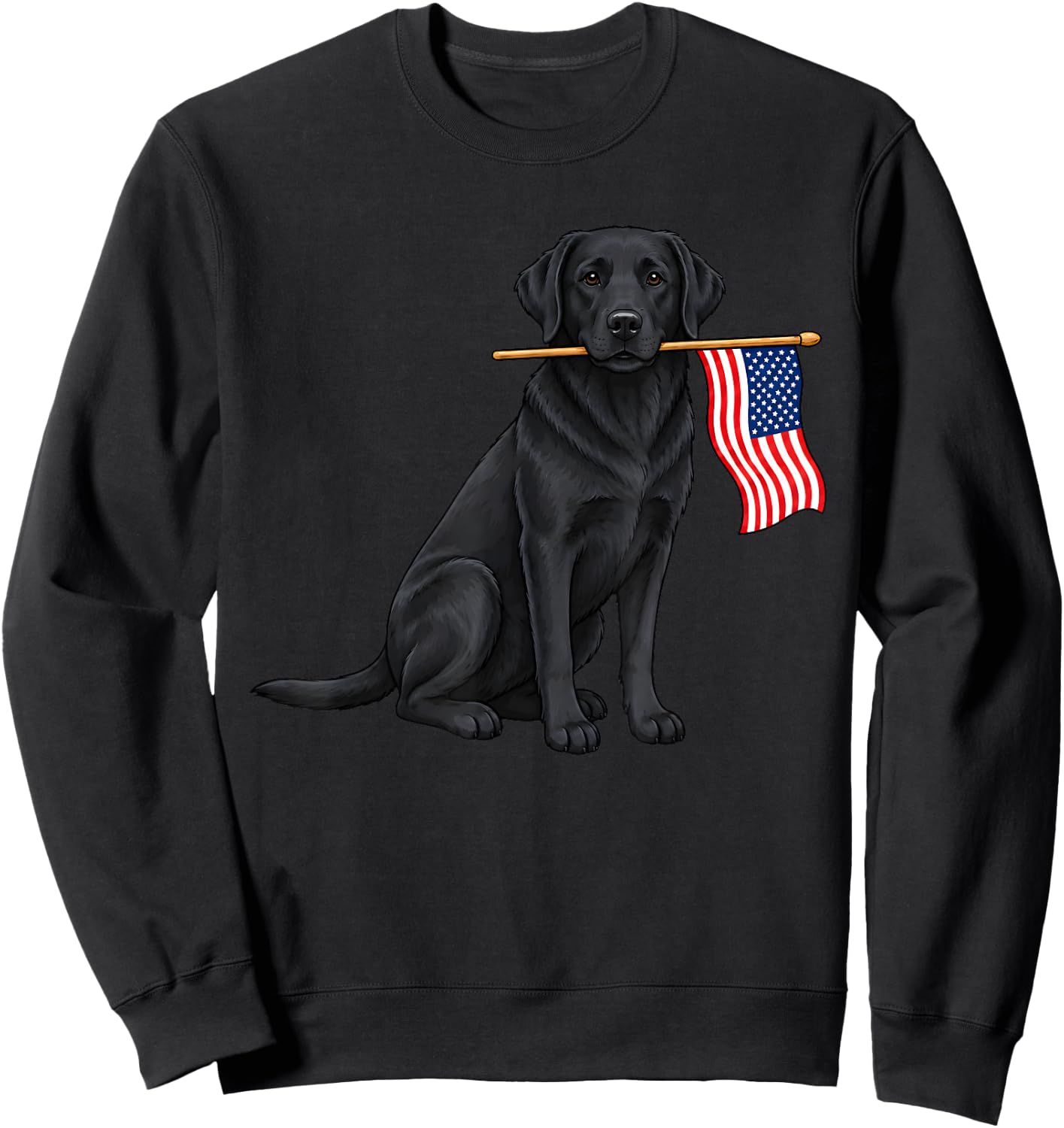 Black Lab 4th of July Patriotic Dog Fourth of July Sweatshirt - Sweatshirt | Black