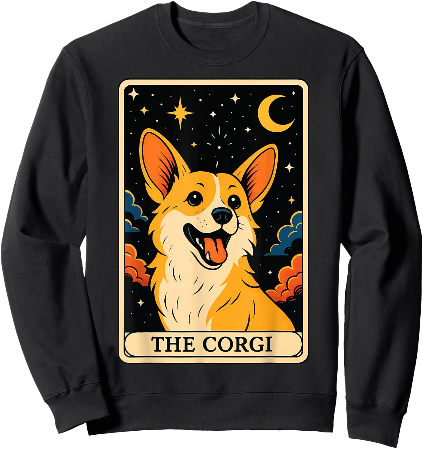 The Corgi Tarot Card Sweatshirt - Sweatshirt | Black