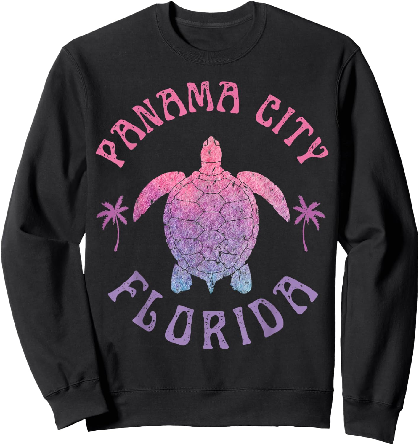 Panama City Beach Florida Sea Turtle Summer Vacation Sweatshirt - Sweatshirt | Black