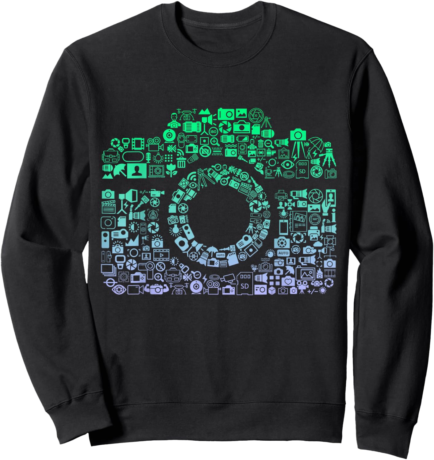 Camera Iconography for Photographers Boys Photography , black Sweatshirt - Sweatshirt | Black