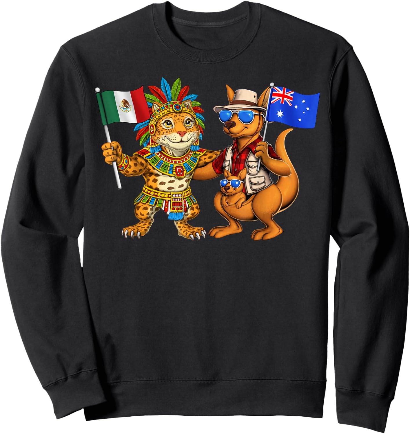 Mexico Australia Flag Mexican Australian Roots México Sweatshirt - Sweatshirt | Black