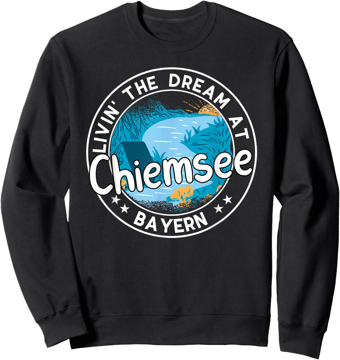 Chiemsee Urlaub Baden SUP Bayern Sweatshirt - Sweatshirt | Black
