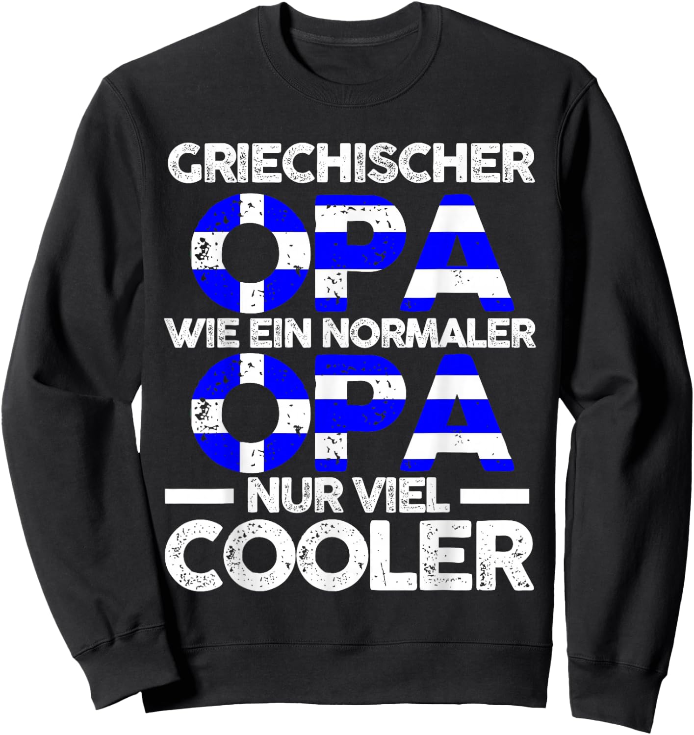 Griechenlandischer Opa Grieche Griechenland Sweatshirt - Sweatshirt | Black