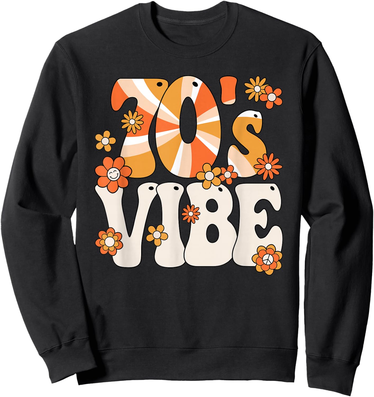 70s Vibe 70s Theme Party Hippie Outfit 70s Costume , black Sweatshirt - Sweatshirt | Black