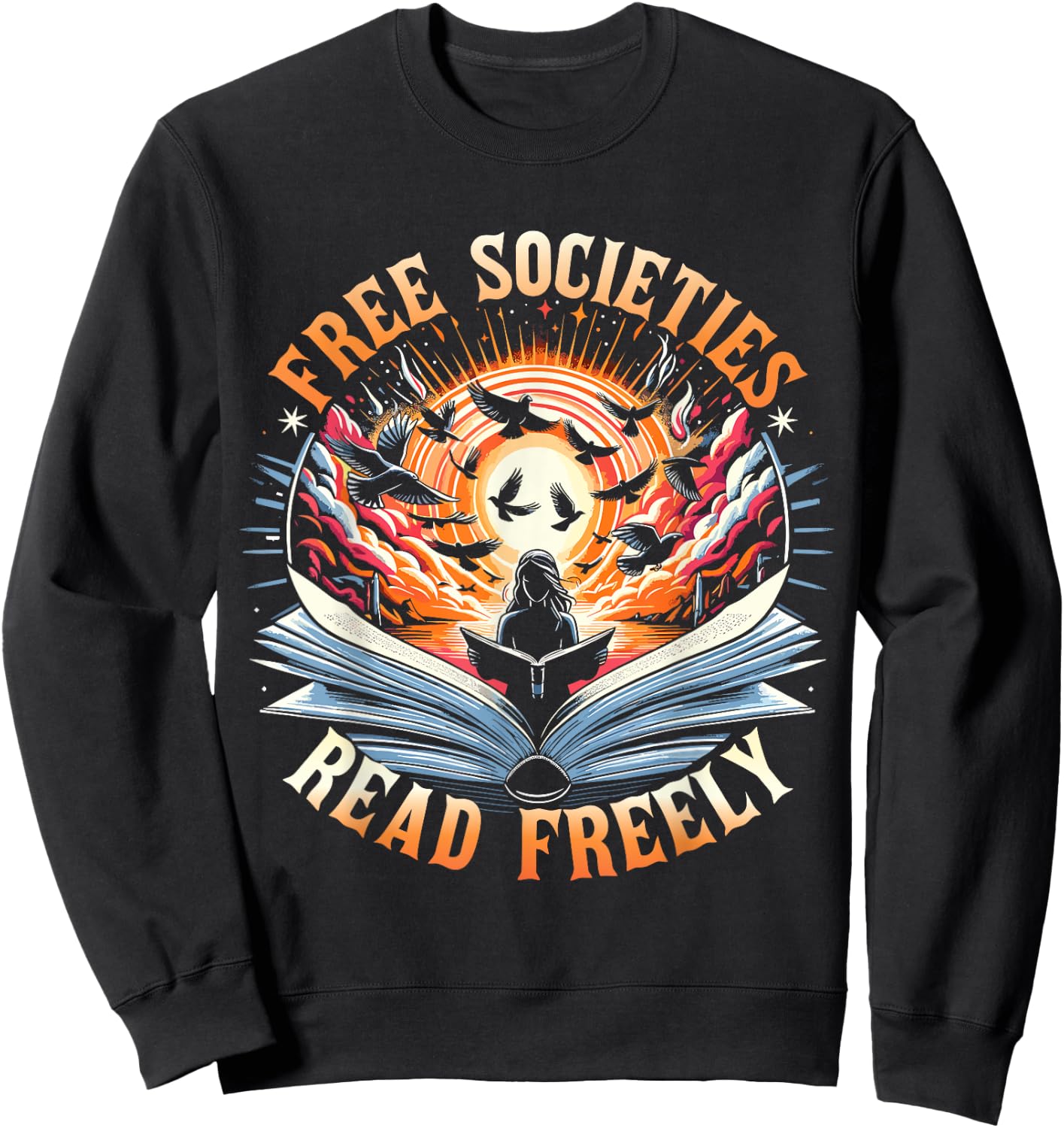 Book Lover Quote Banned Books Sweatshirt - Sweatshirt | Black