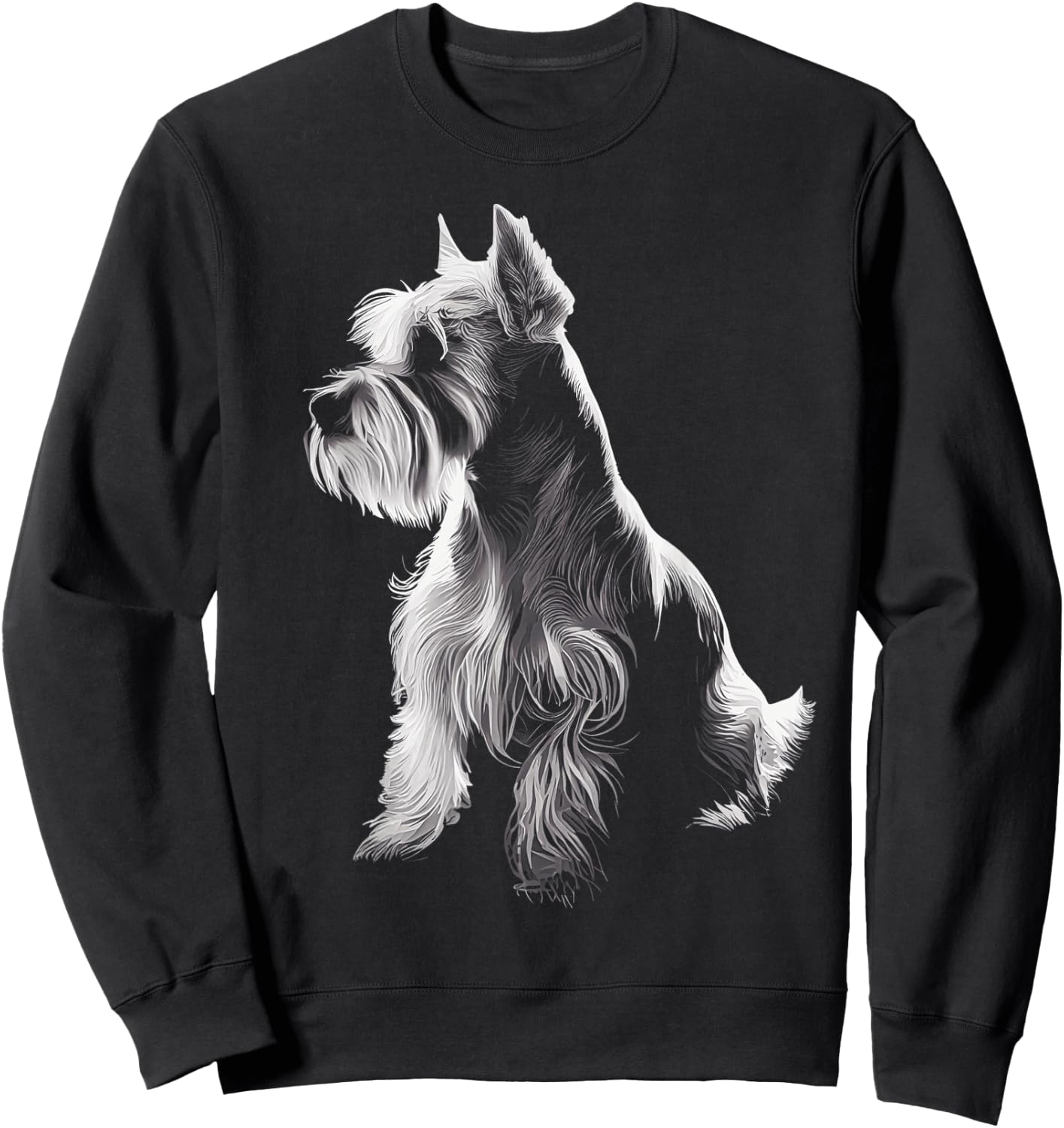 Miniature Schnauzer dog art Miniature Schnauzer Sweatshirt - Sweatshirt | Black