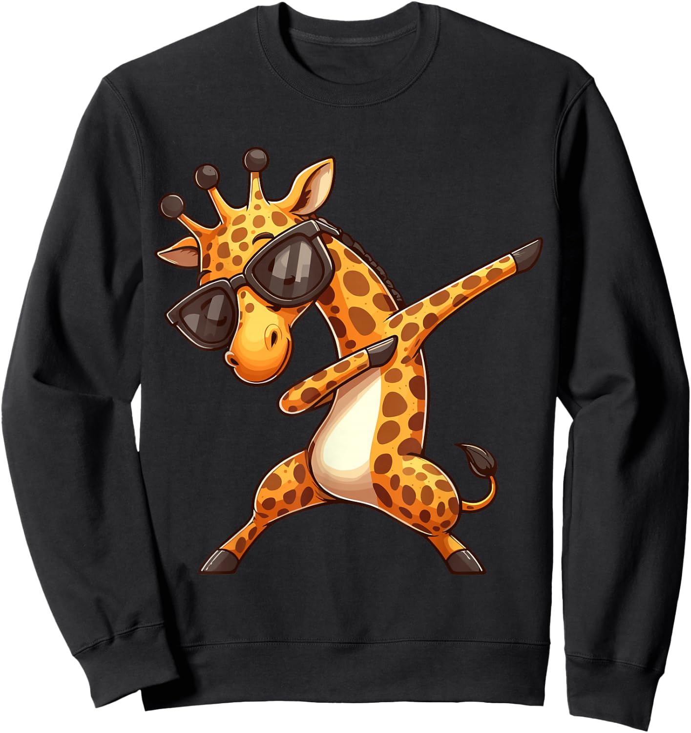 Dabbing Giraffe Sweatshirt - Sweatshirt | Black