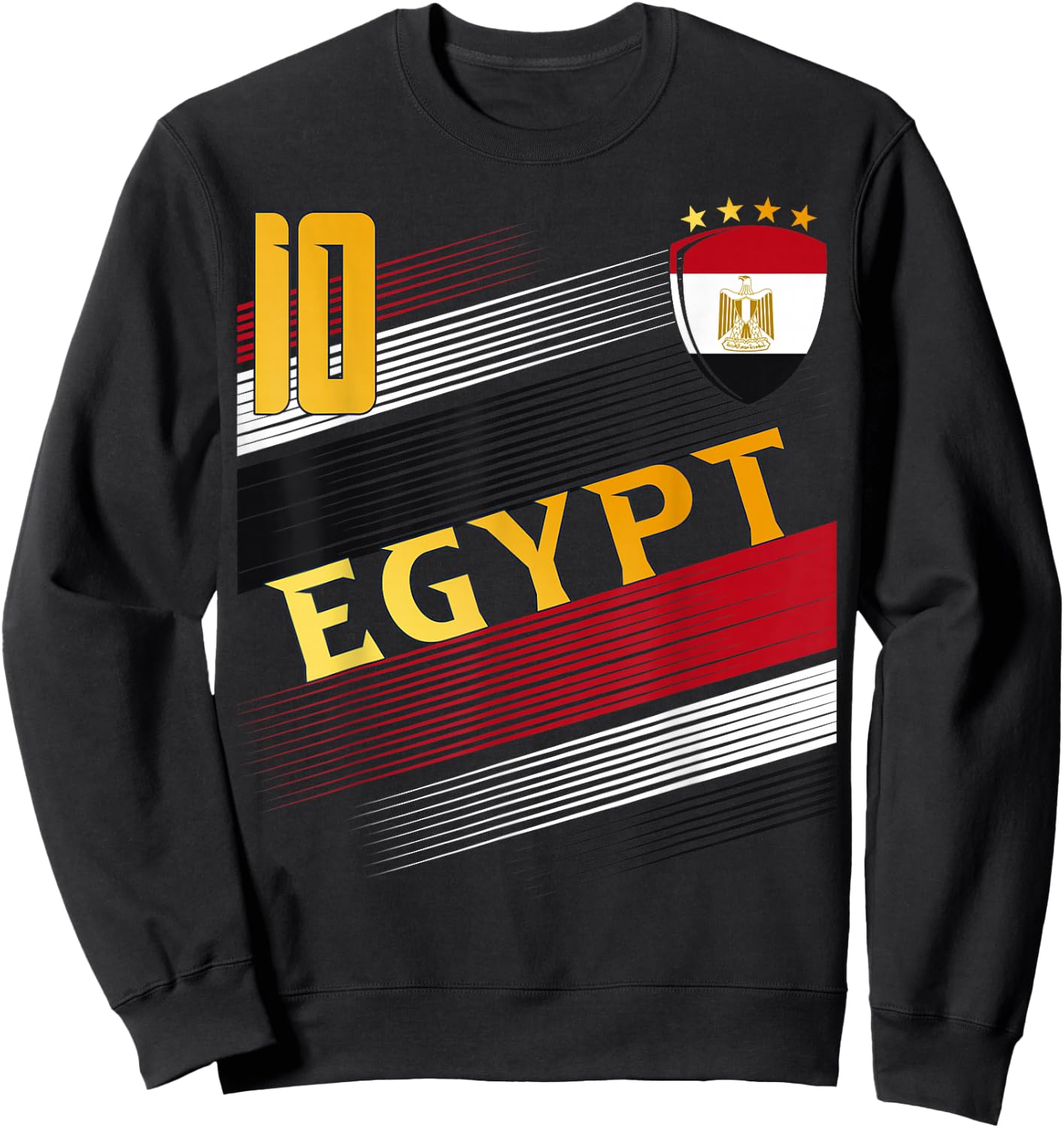 Egyptian Flag For Lovers Of Egyptian Pride , Black, S Sweatshirt - Sweatshirt | Black