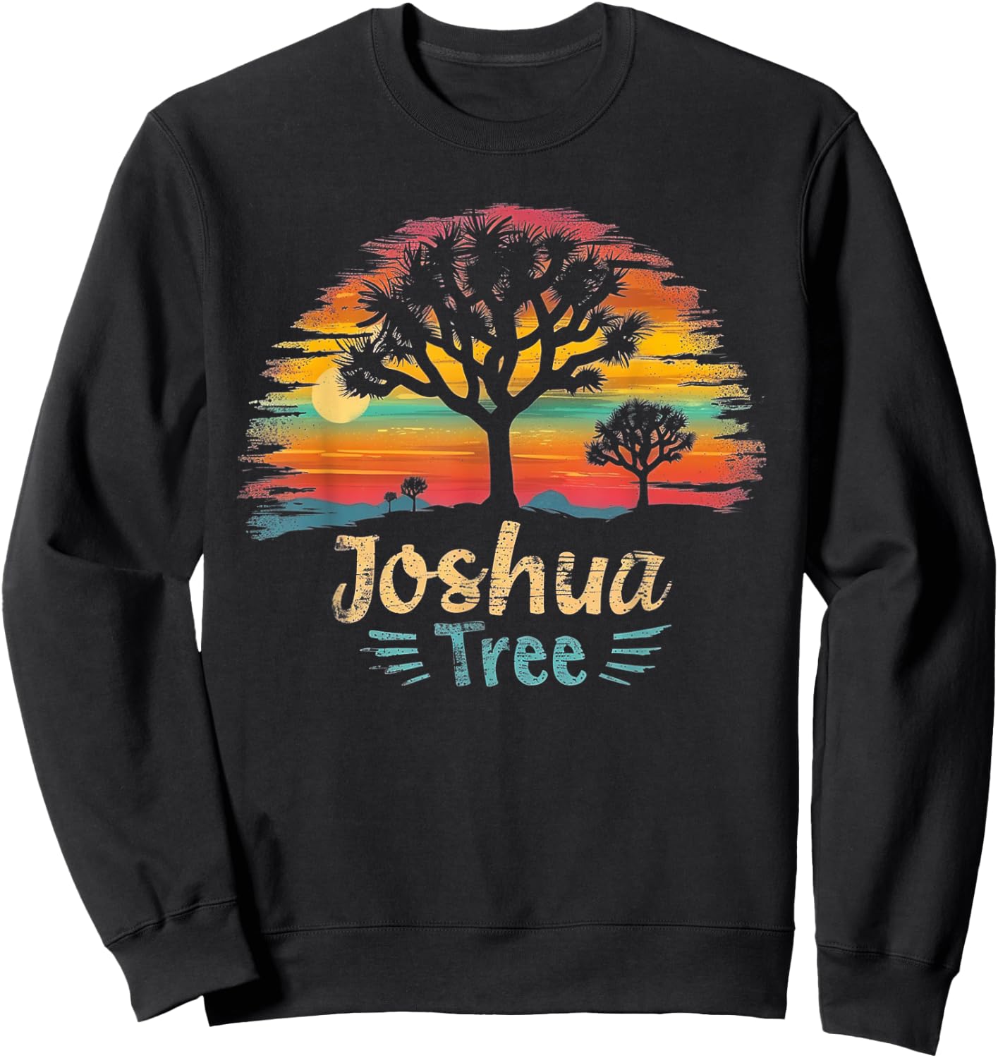 Joshua Tree - US National Park Vintage Men Women Kids Retro Sweatshirt - Sweatshirt | Black
