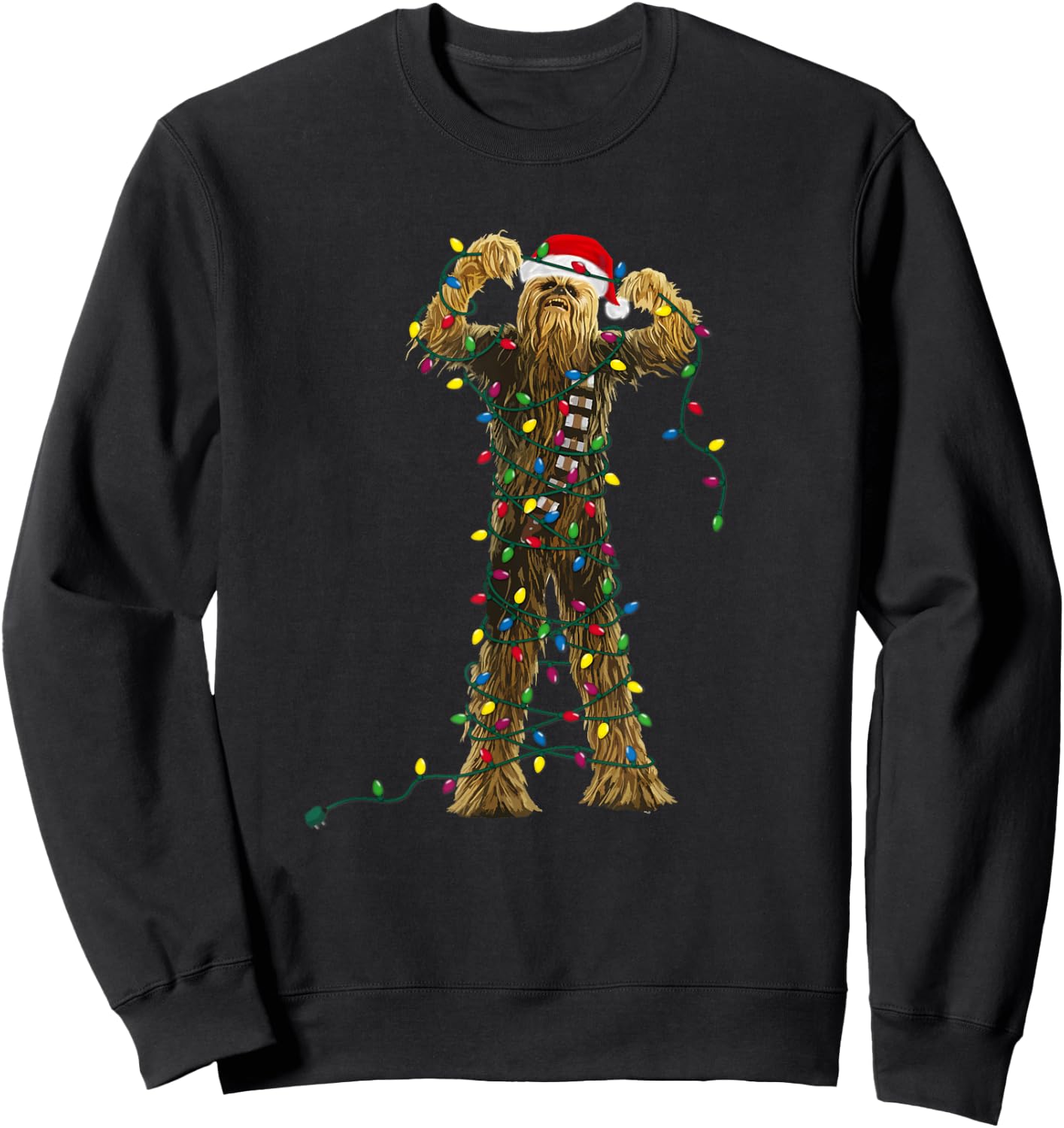 Star Wars Chewbacca Christmas Lights , black Sweatshirt - Sweatshirt | Black