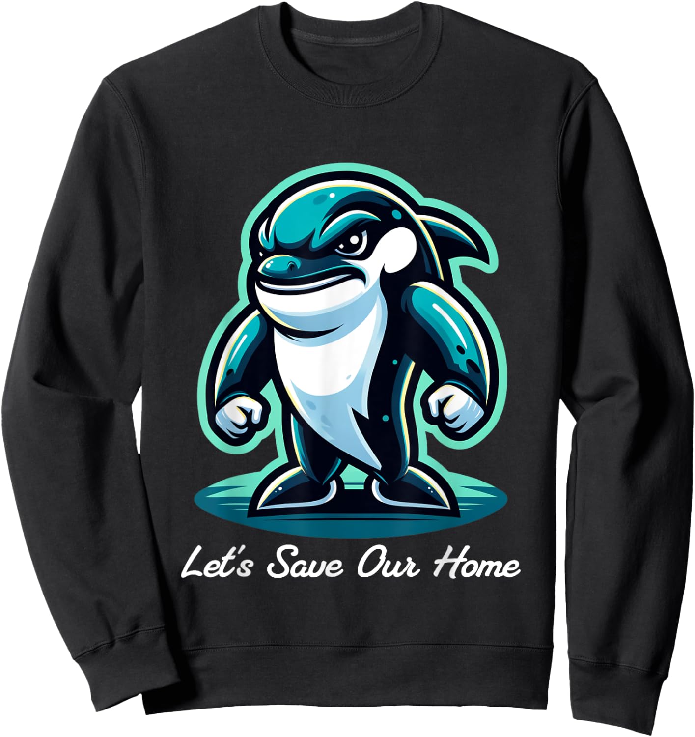 Protect Our Oceans World Oceans Day, Let's Save Our Home Sweatshirt - Sweatshirt | Black