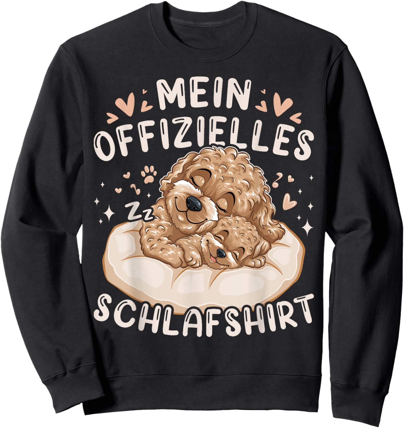 My Official Sleep Shirt Maltipoo Dog and Puppy , black Sweatshirt - Sweatshirt | Black