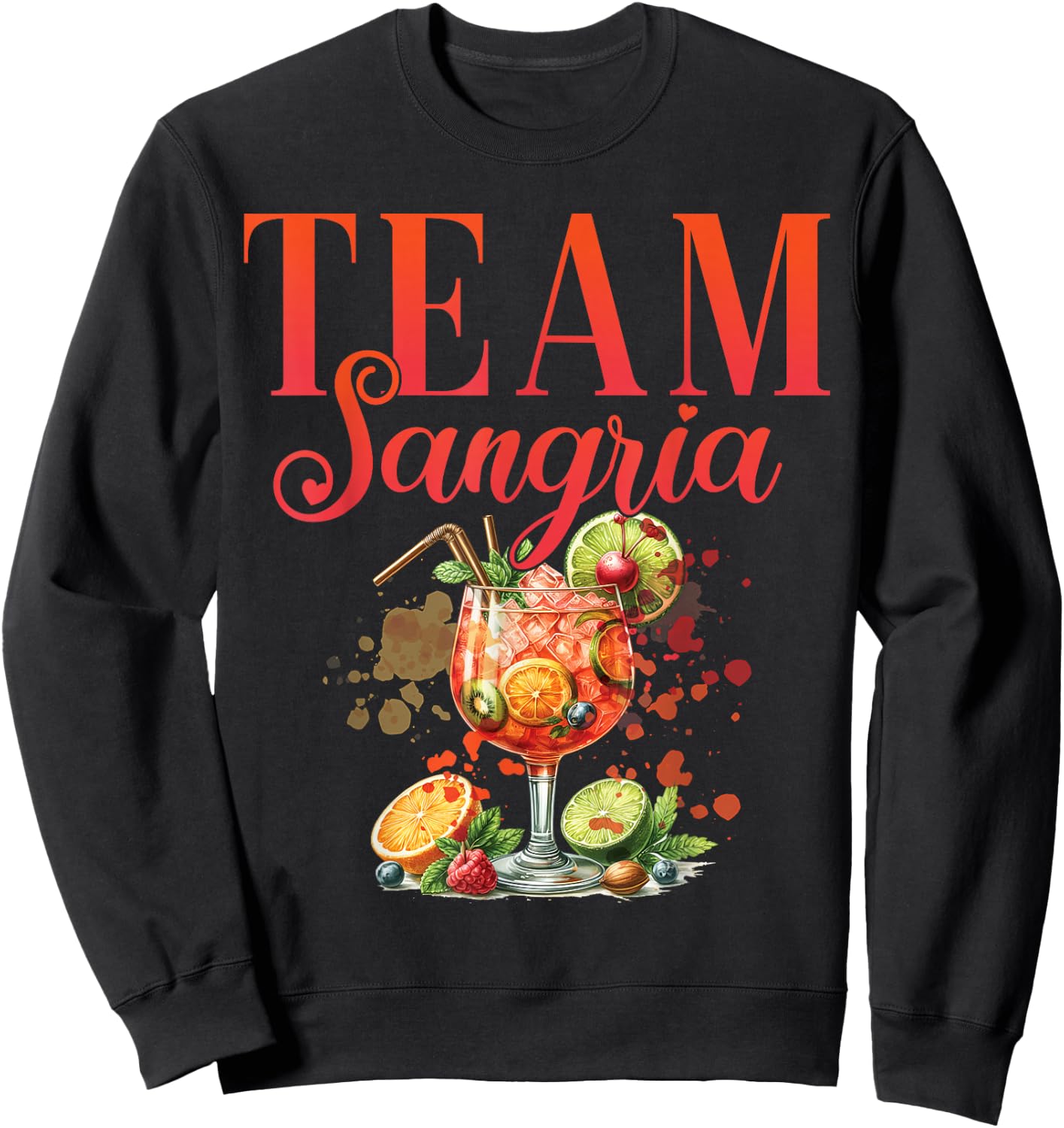 Sangria Cocktail Bartender Hen Party Sweatshirt - Sweatshirt | Black