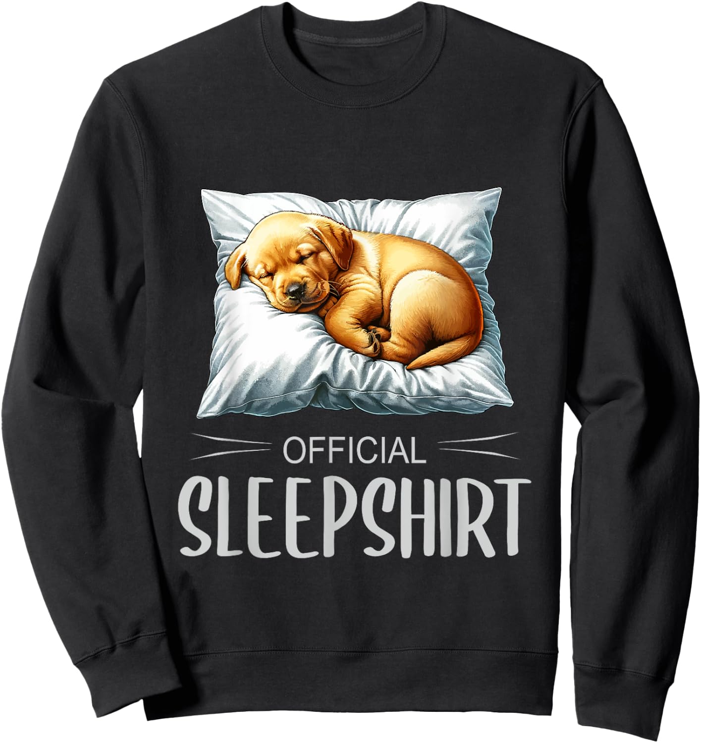 Official sleep shirt dog pajamas Labrador Retriever Women Kids Sweatshirt - Sweatshirt | Black