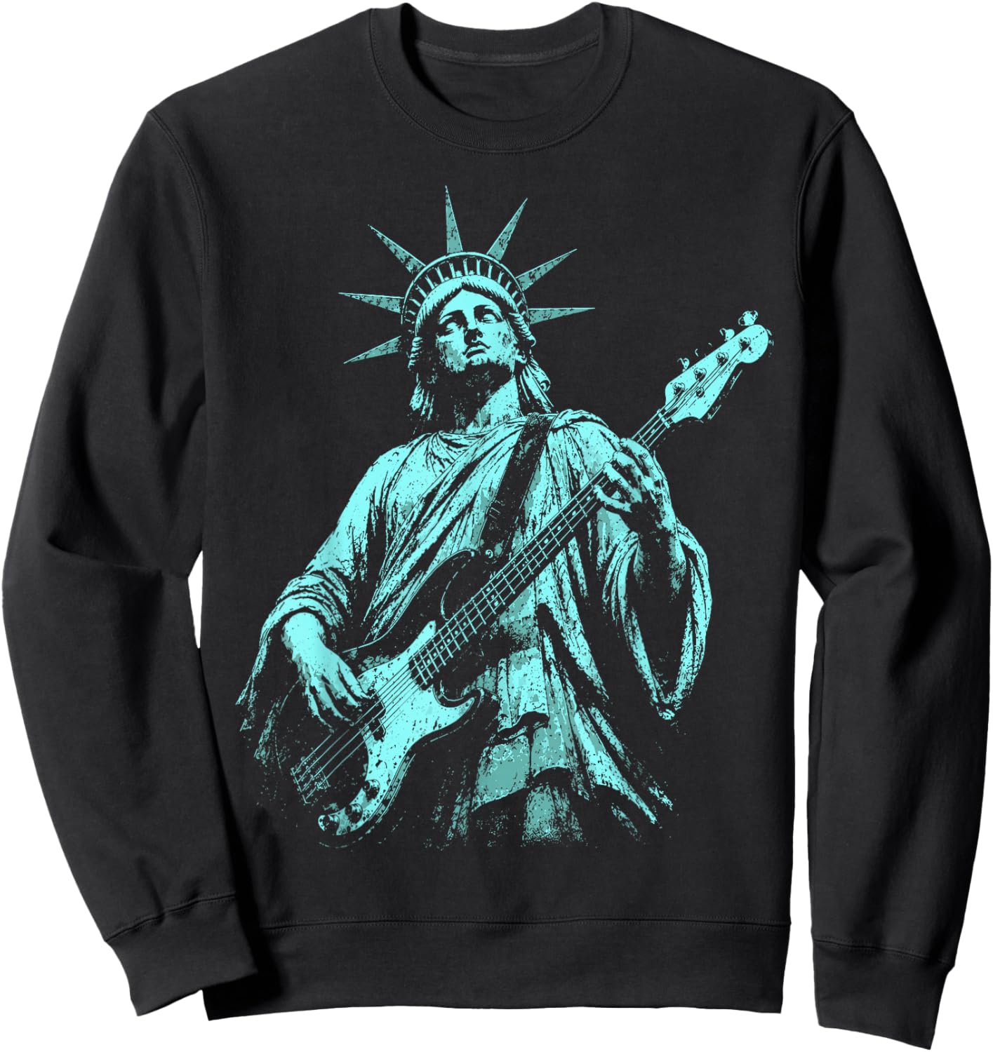 4th of July Statue of Liberty Bass 1776 2026 Sweatshirt - Sweatshirt | Black
