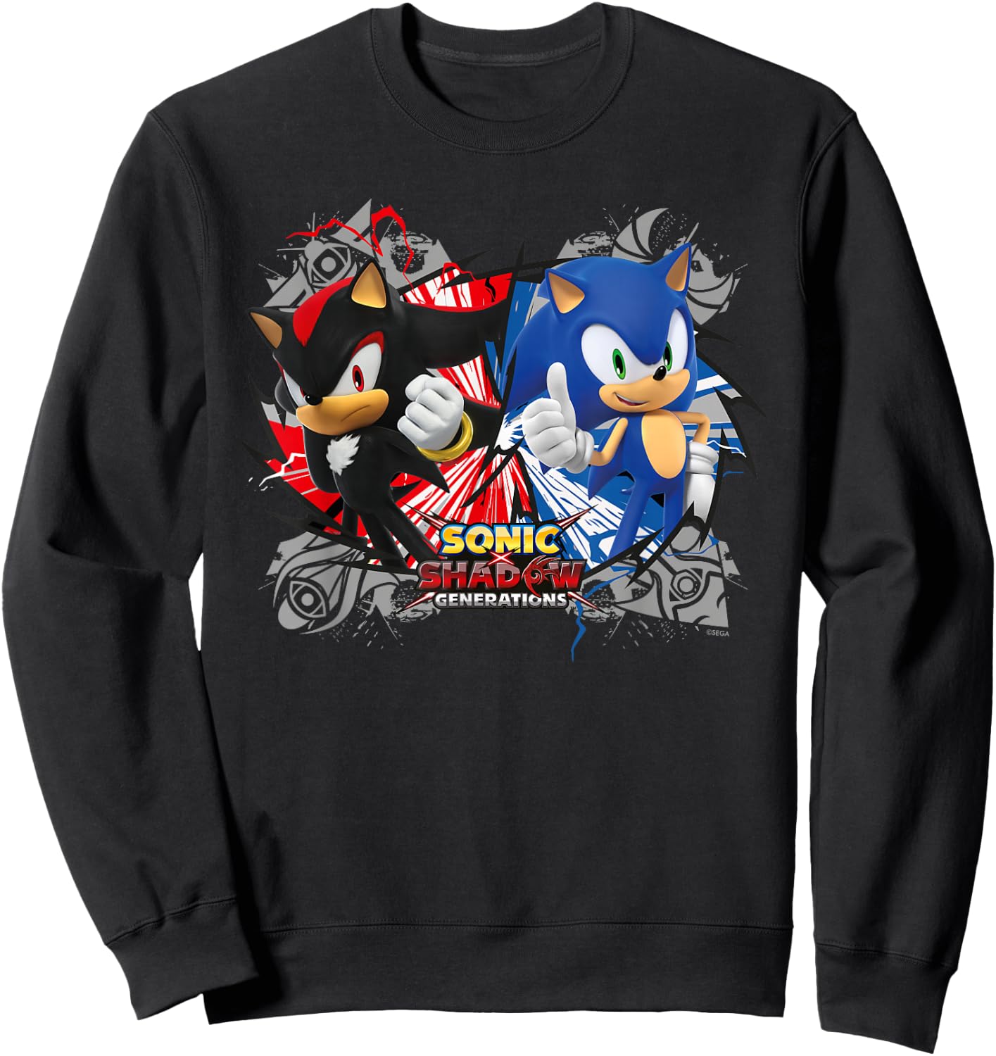 Sonic the Hedgehog, Sonic X Shadow Generations Rivals , black Sweatshirt - Sweatshirt | Black