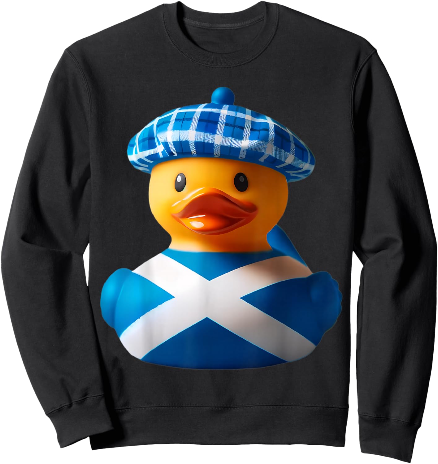 Scottish Pride Scotland Flag Rubber Duck Ducky Duckie Sweatshirt - Sweatshirt | Black