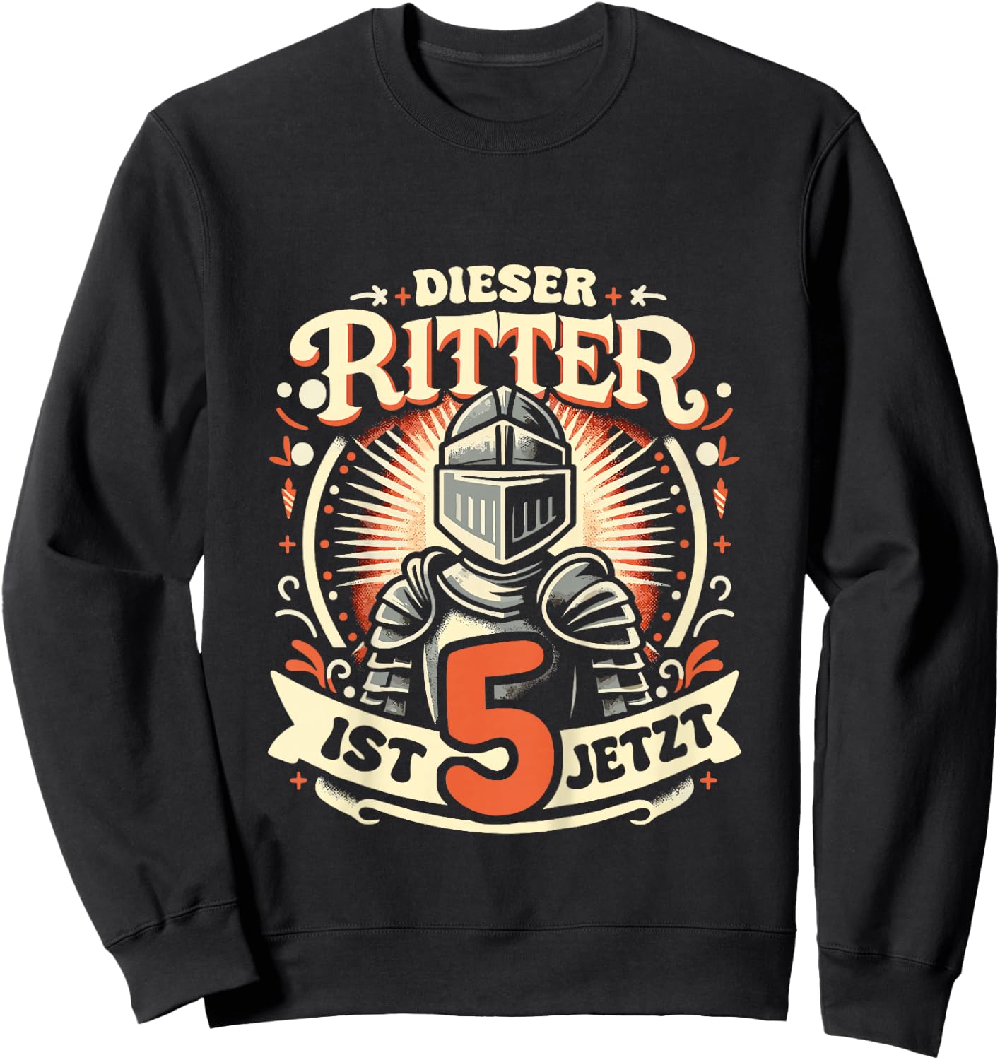 5. Geburtstag Dieser Ritter ist 5 Jahre Geburtstagsgeschenk Sweatshirt - Sweatshirt | Black