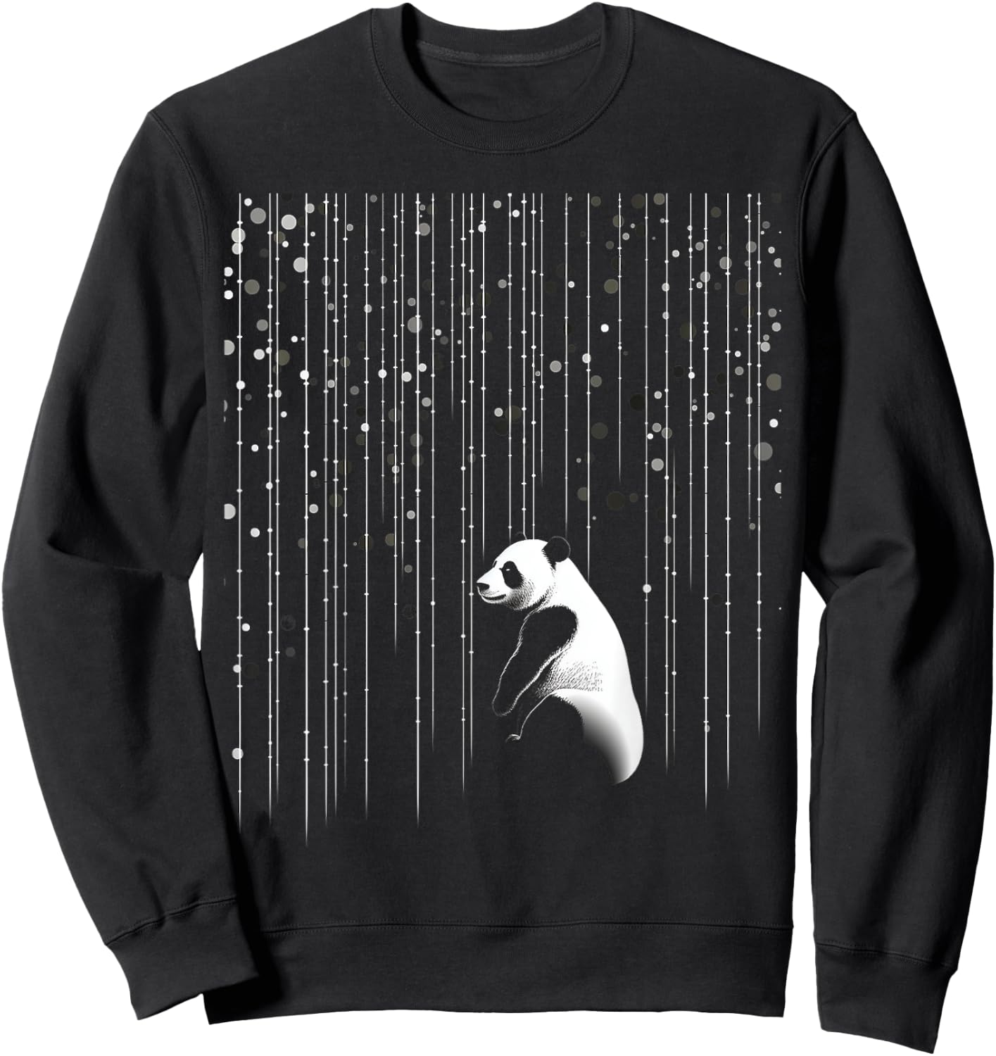 Panda Animal Graphic Art Panda Sweatshirt - Sweatshirt | Black