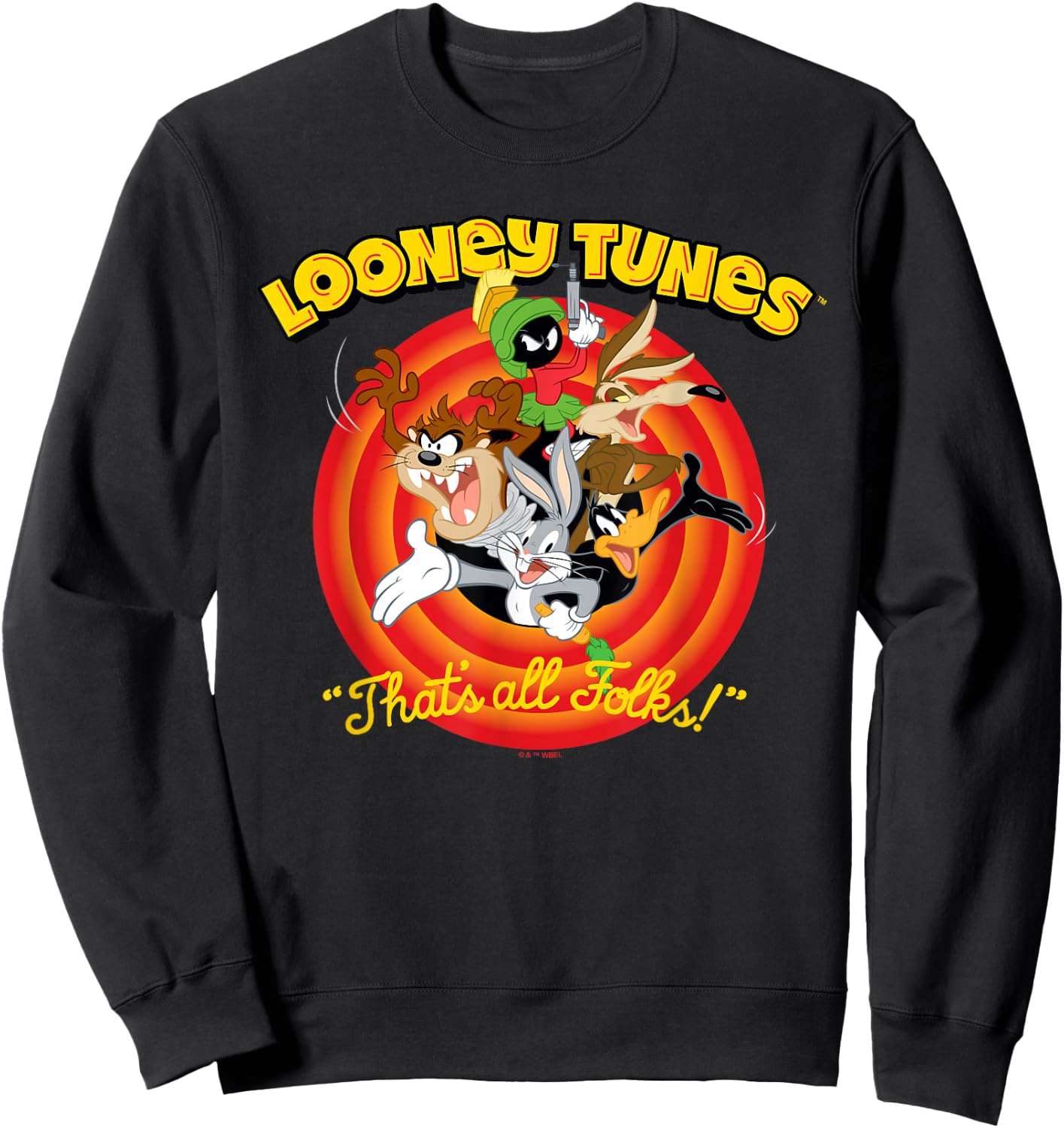 Looney Tunes Group That's All Folks Sweatshirt - Sweatshirt | Black