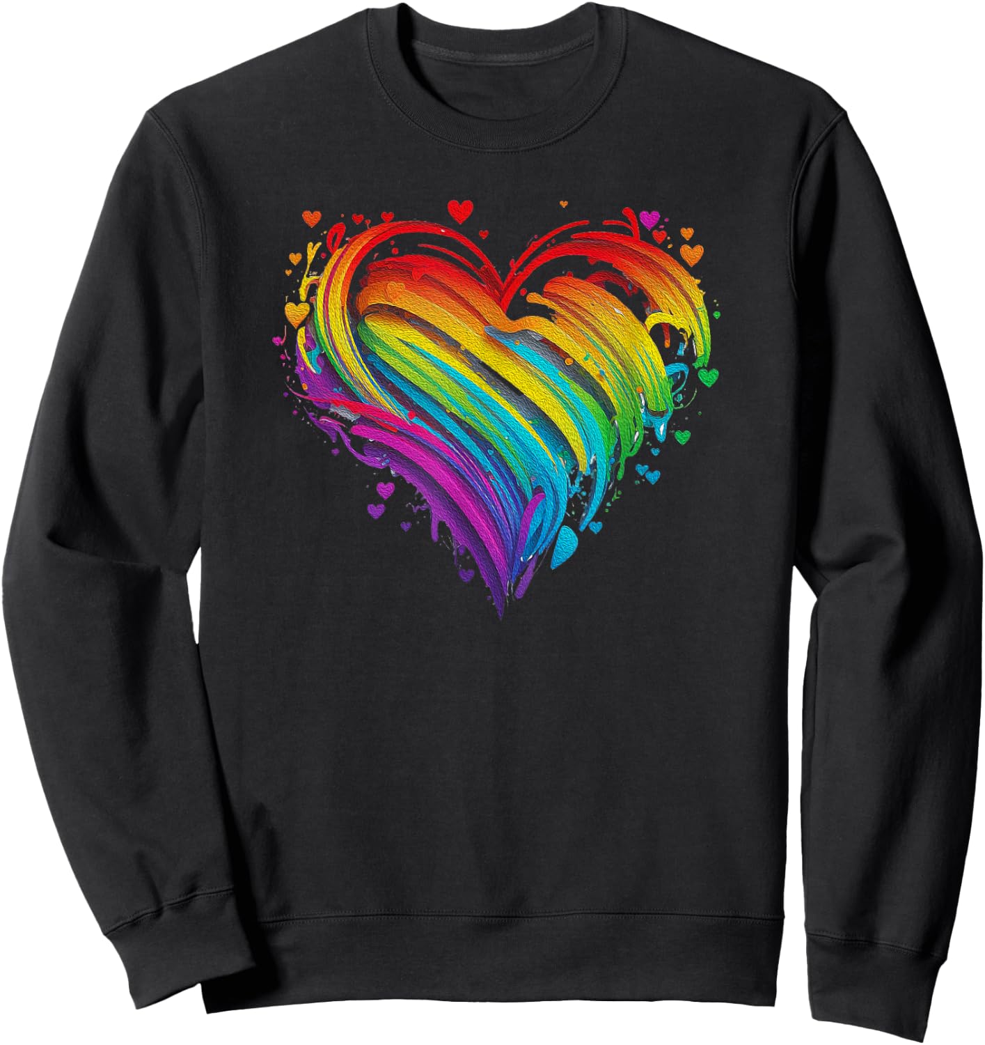CSD LGBT Rainbow LGBTQ Heart Pride Love Just Love , black Sweatshirt - Sweatshirt | Black