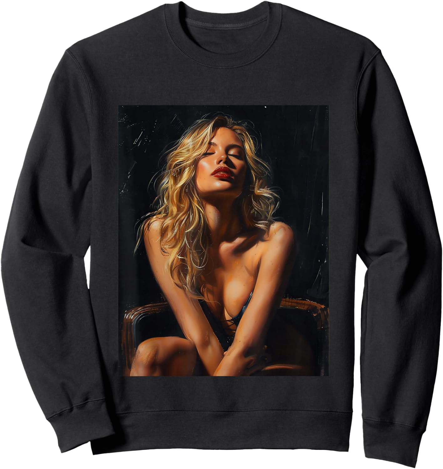 Tattoo sexy girl model , Black, S Sweatshirt - Sweatshirt | Black