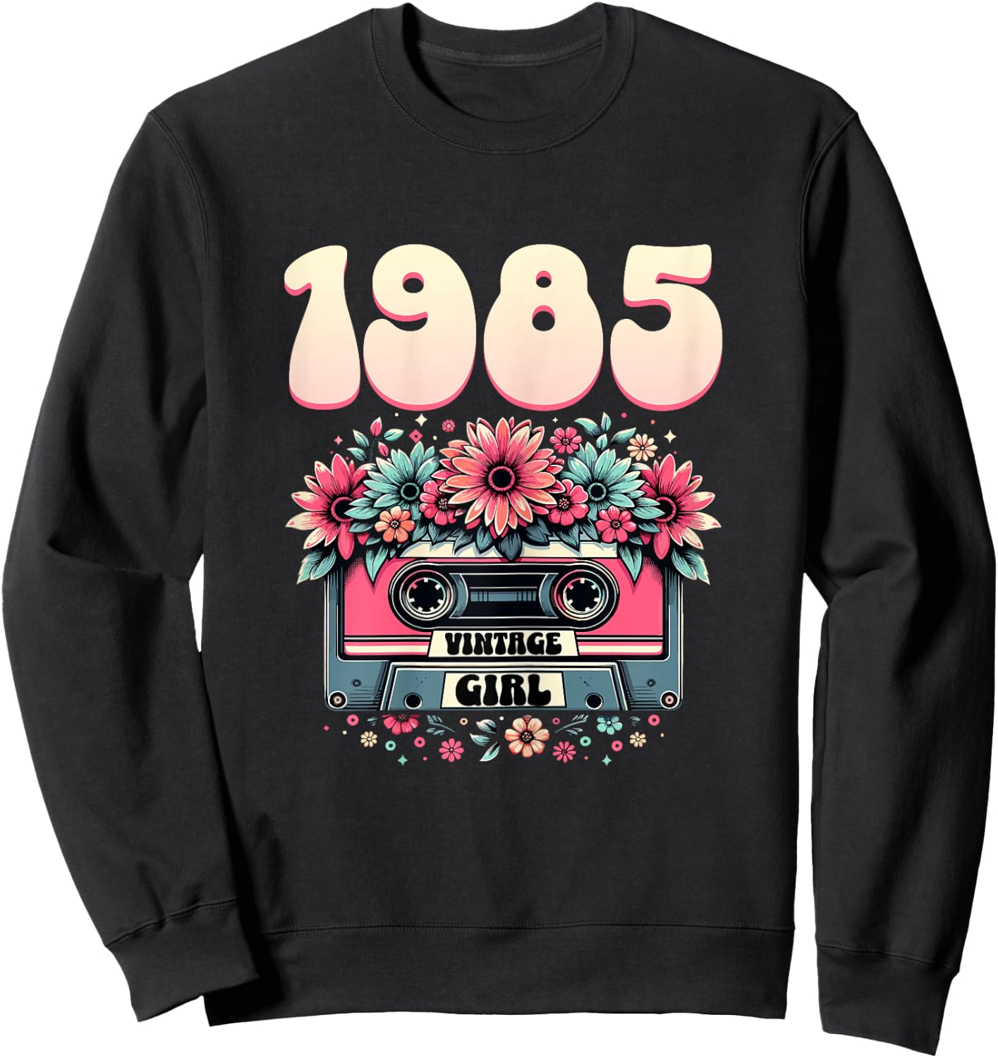1985 Birthday Vintage Woman 40th Birthday 1985 , Black Sweatshirt - Sweatshirt | Black