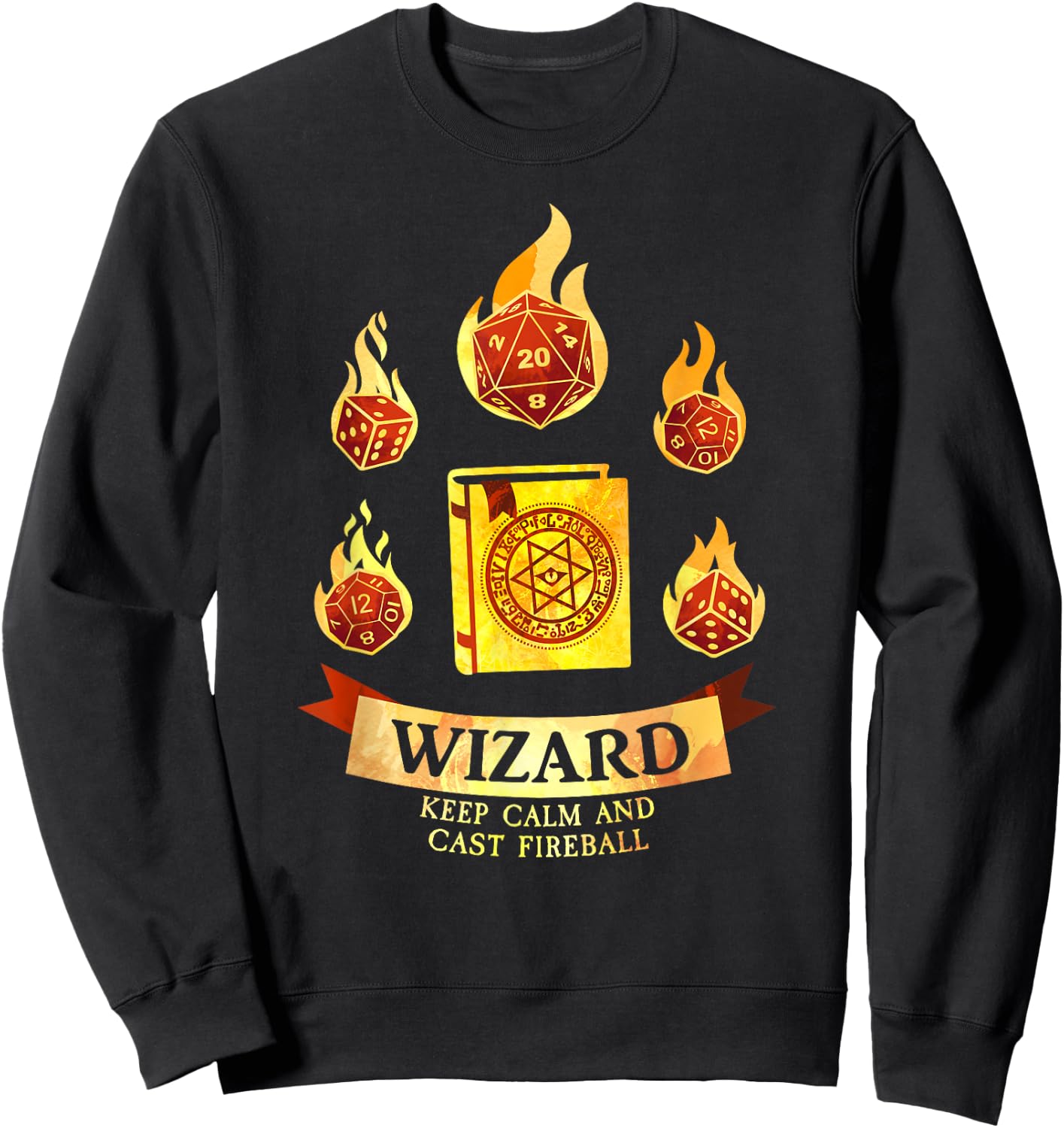 Wizard Fantasy RPG TRPG Gamer Class Sweatshirt - Sweatshirt | Black