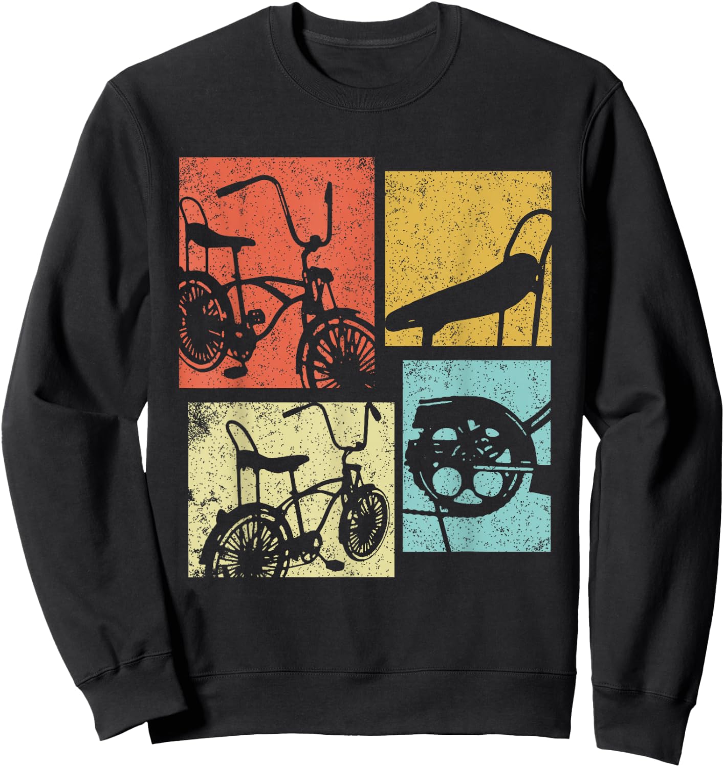 Vintage Low Rider Bicycle Retro Chicano Cholo Lowrider Bike Sweatshirt - Sweatshirt | Black