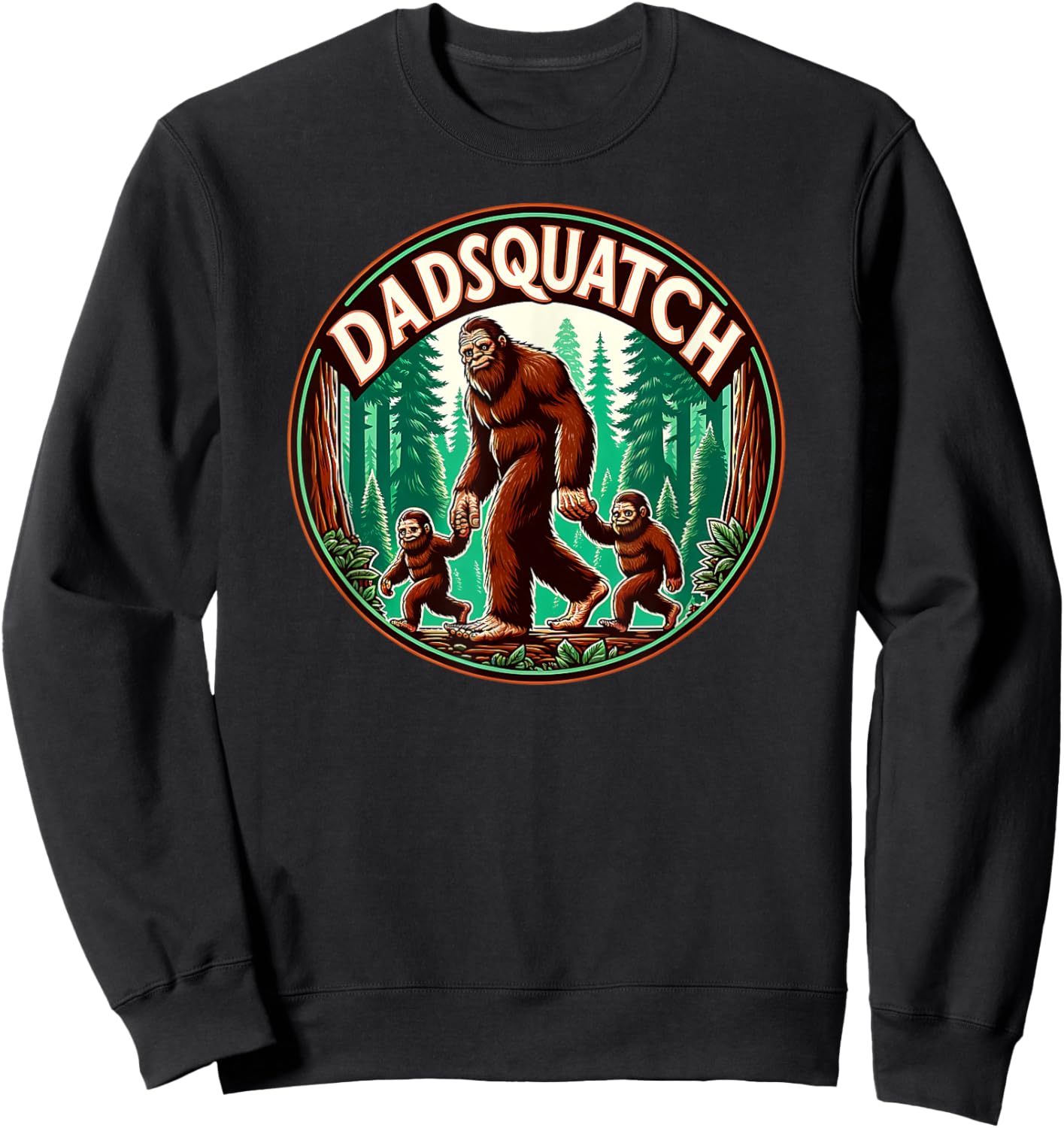Autism Dad Bigfoot Sasquatch Sweatshirt - Sweatshirt | Black