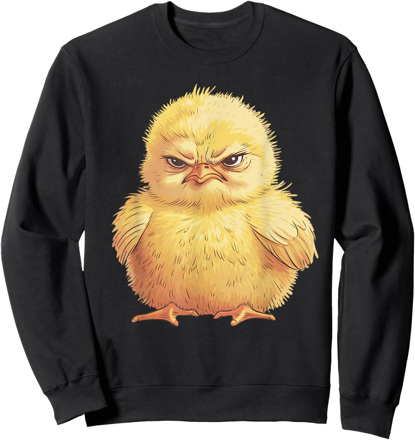 Funny Grumpy Chicken Chick Bird Animal Lover Gift Men Women Sweatshirt - Sweatshirt | Black