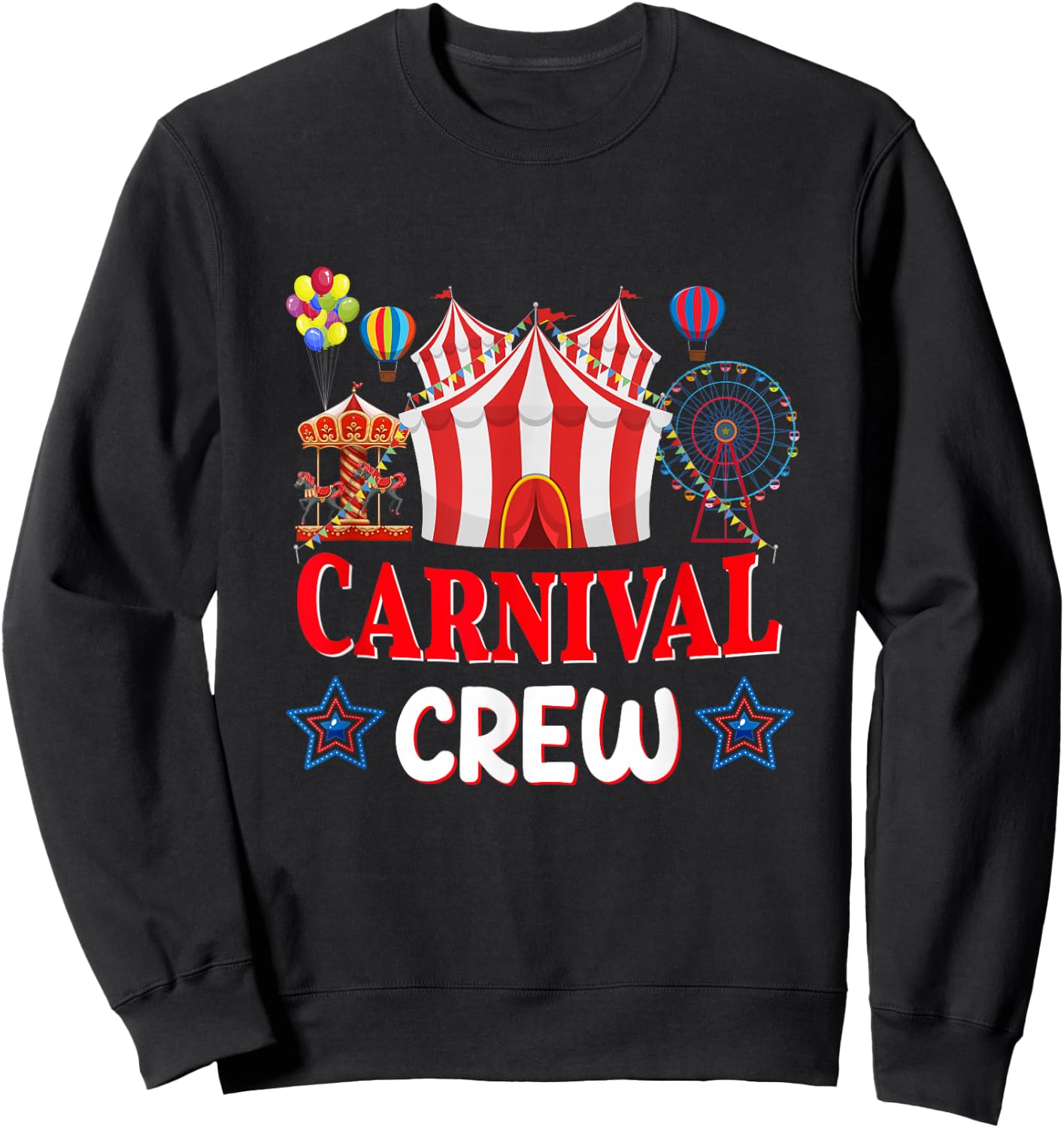 Carnival Crew Circus Costume Circus Theme Outfits For Girls Sweatshirt - Sweatshirt | Black