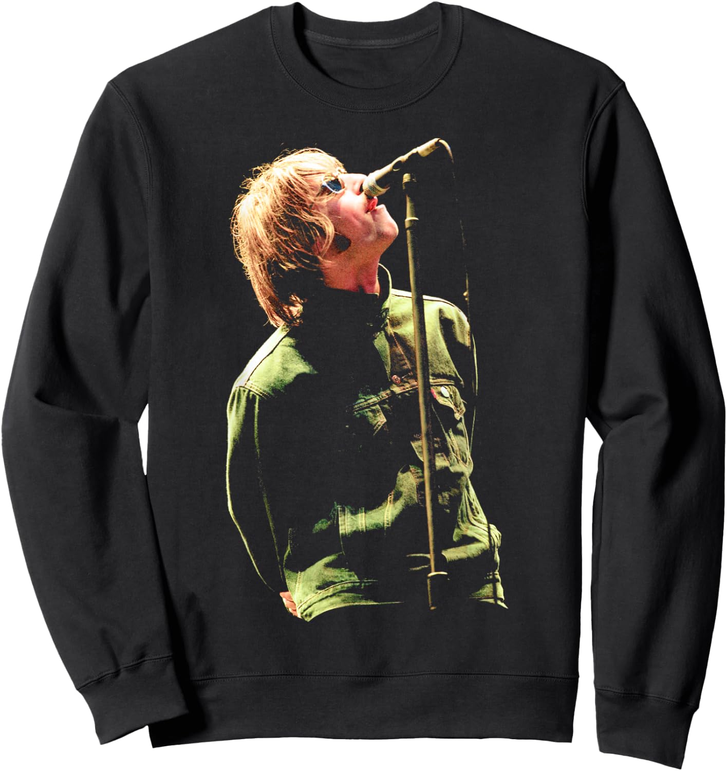 Liam Gallagher with Oasis at Balloch Castle 1996 , Black, S Sweatshirt - Sweatshirt | Black