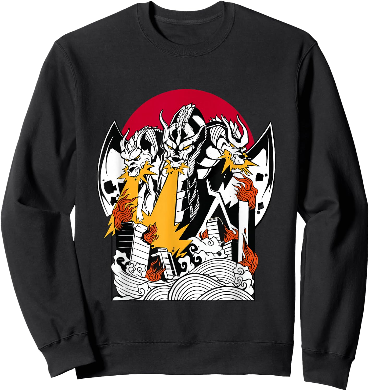 Dragon Japanese Ghidorah Sweatshirt - Sweatshirt | Black