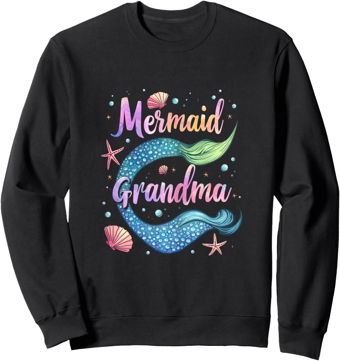 Mermaid Grandma Sweatshirt - Sweatshirt | Black