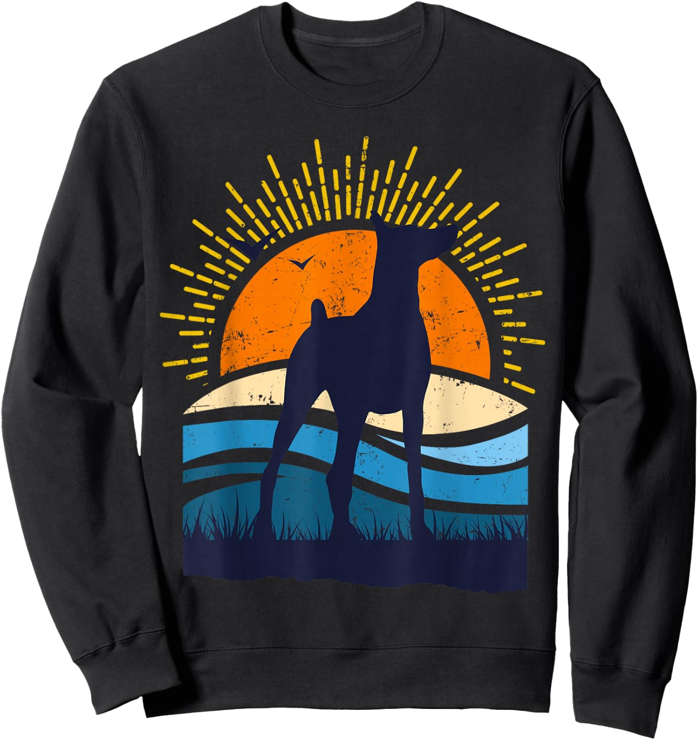 Doberman Pinscher Dobie Dog Sweatshirt - Sweatshirt | Black