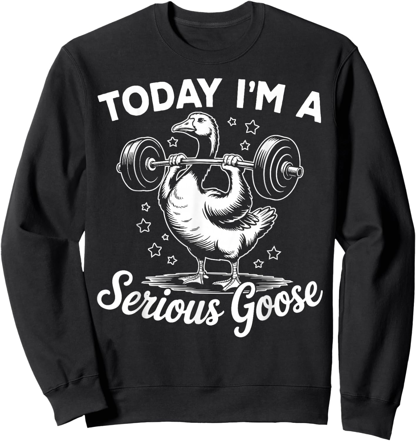 Today I'm a Serious Goose Funny Weight Lifting Gym Workout Sweatshirt - Sweatshirt | Black