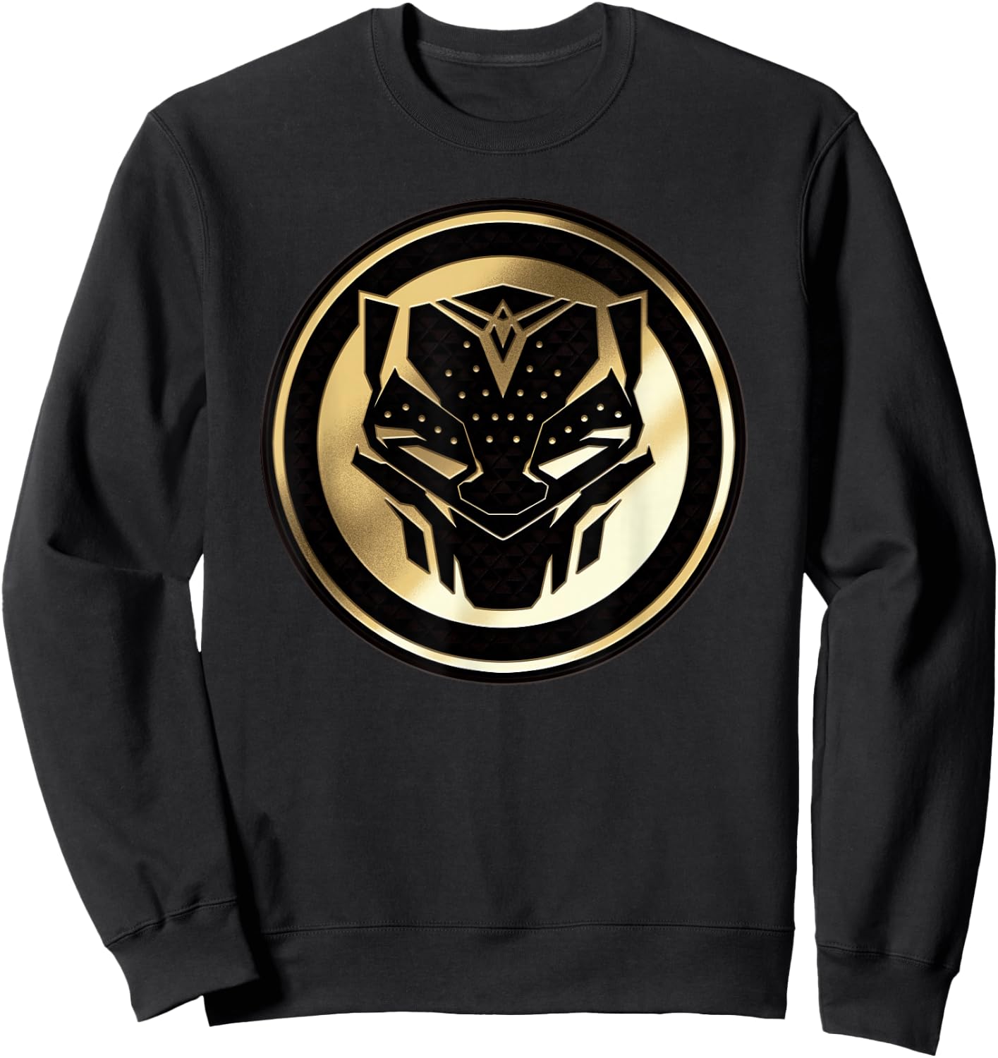 Marvel Black Panther: Wakanda Forever New Panther Mask Gold , black Sweatshirt - Sweatshirt | Black