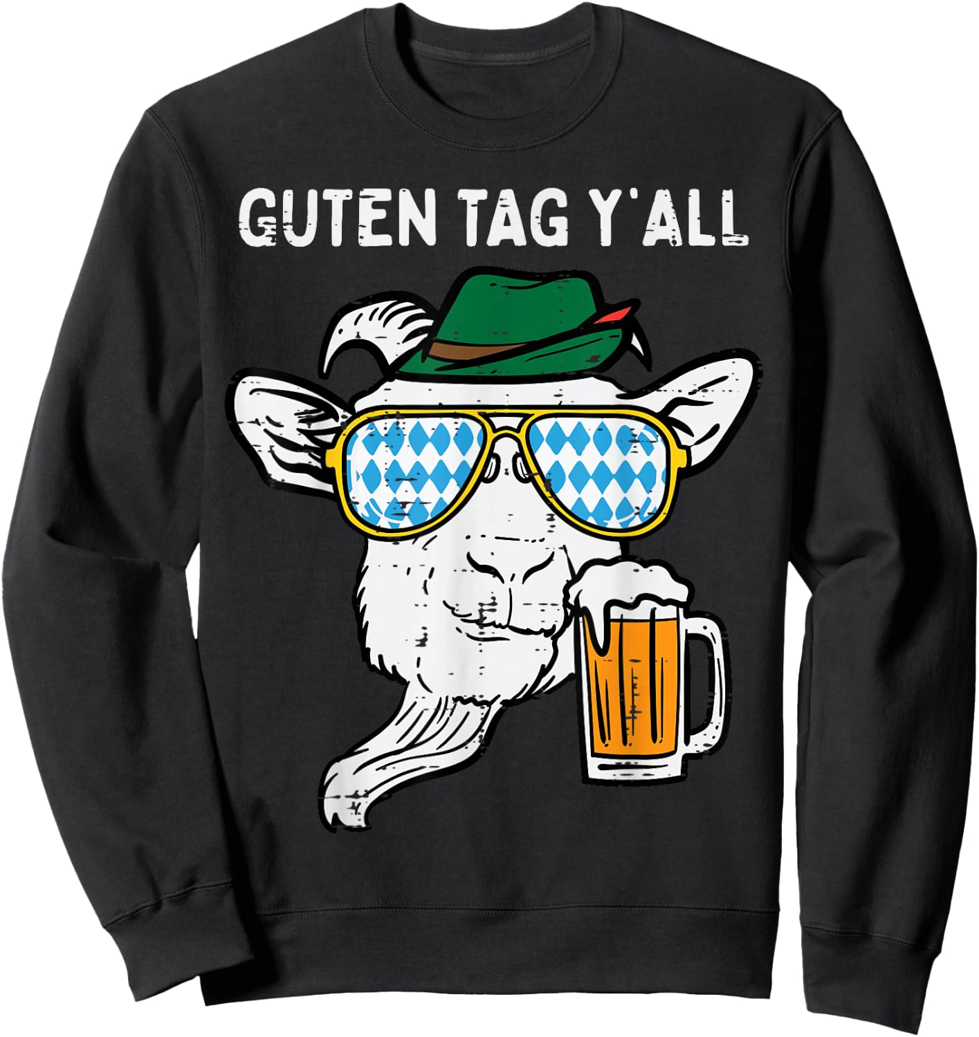 Goat Bavarian Octoberfest German Oktoberfest Men Women Sweatshirt - Sweatshirt | Black